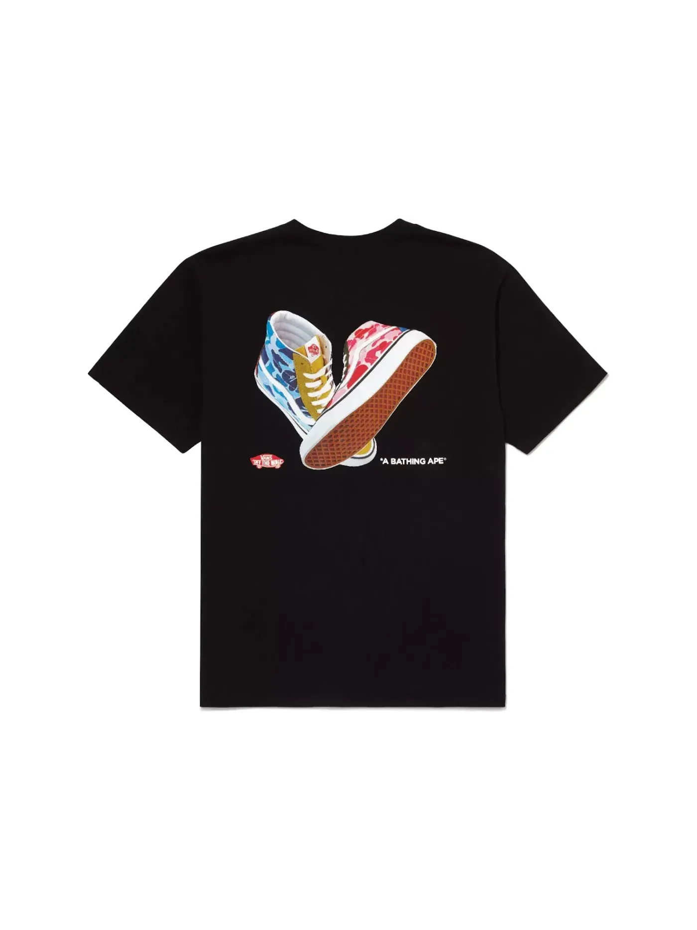 Мужская футболка с принтом BAPE x Vans Sk8 Hi Tee BAPE — изображение 1 из 2, черный