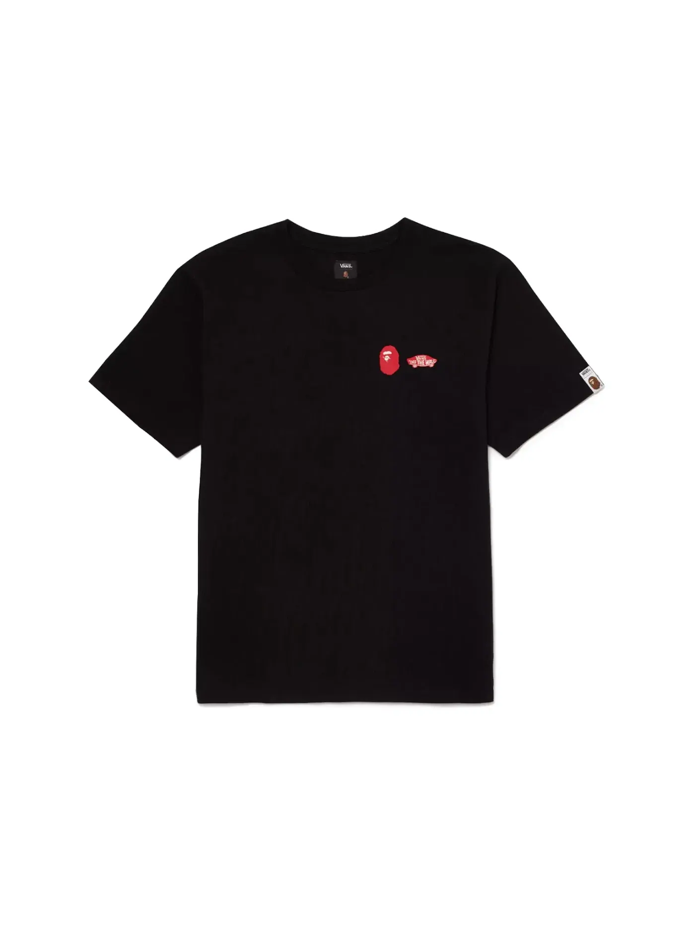 Мужская футболка с принтом BAPE x Vans Sk8 Hi Tee BAPE — изображение 2 из 2, черный