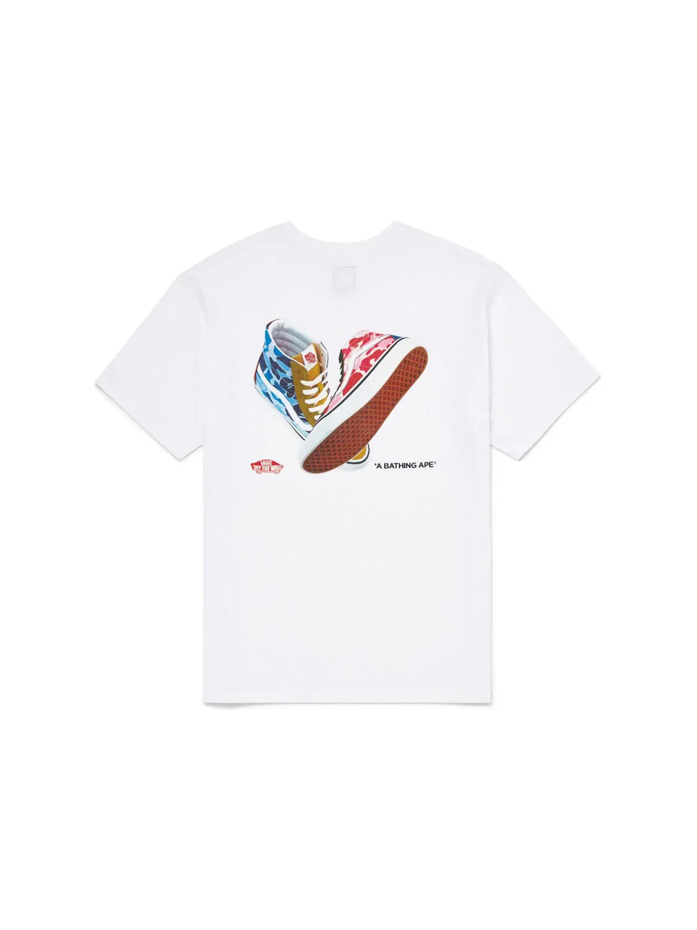 Мужская футболка с принтом BAPE x Vans Sk8 Hi Tee BAPE — изображение 1 из 2, белый