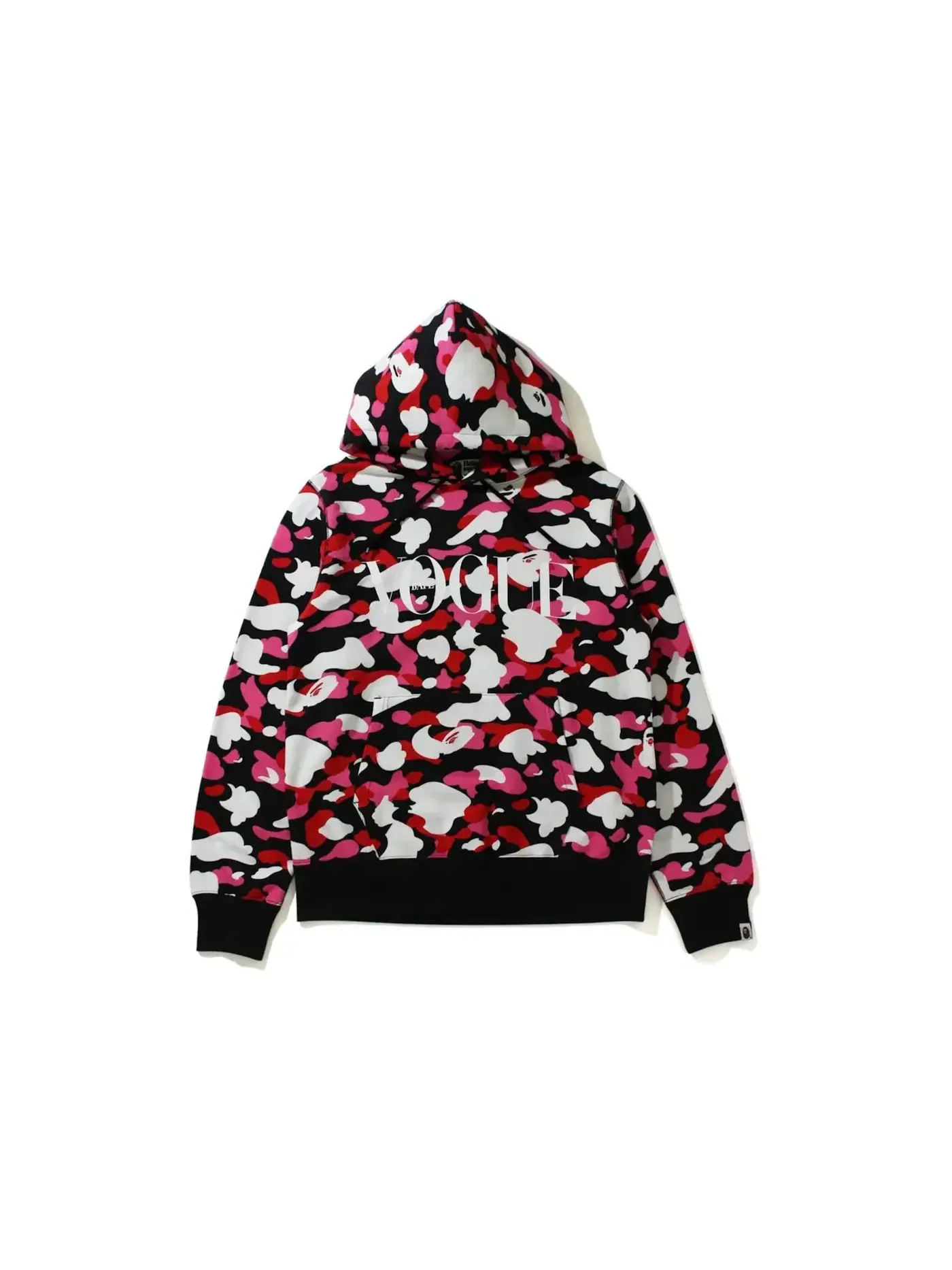 Унисекс худи с камуфляжным принтом ABC Camo BAPE — изображение 1 из 1, черный розовый белый