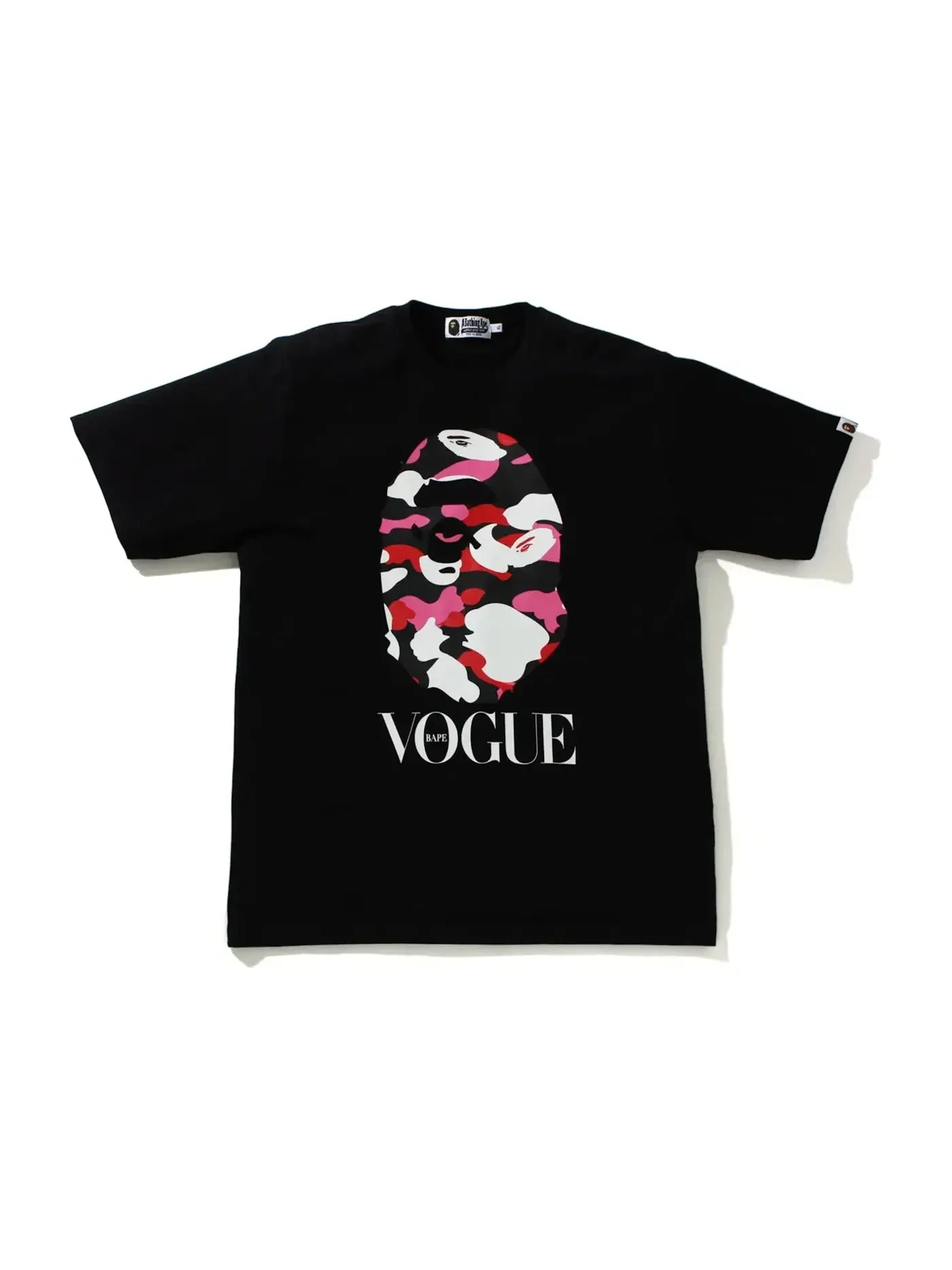 Унисекс футболка с принтом BAPE x VOGUE Ape Head Tee — изображение 1 из 1, черный
