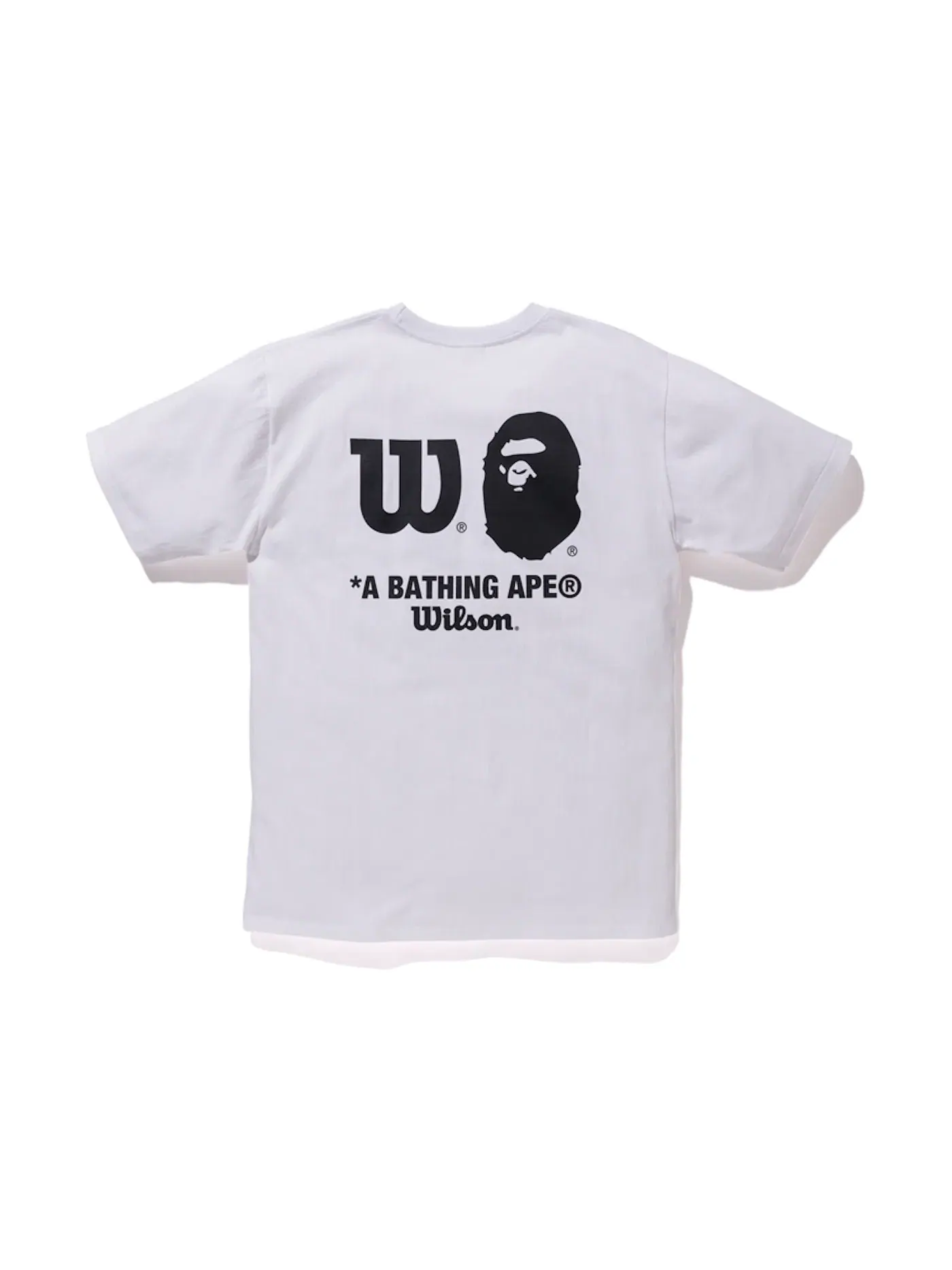 Мужская футболка с принтом BAPE x Wilson Ape Head Tee BAPE — изображение 2 из 2, белый