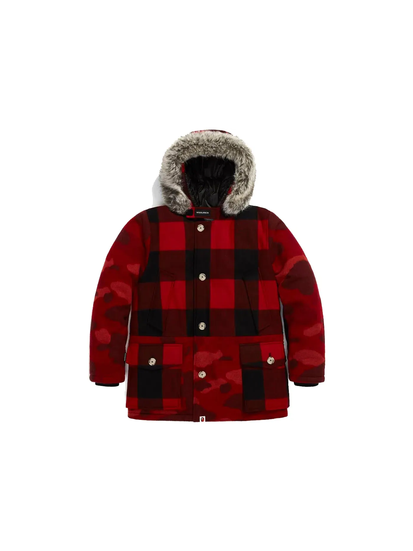 Мужская куртка-парка арктическая BAPE x Woolrich Arctic Parka — изображение 1 из 3, красный