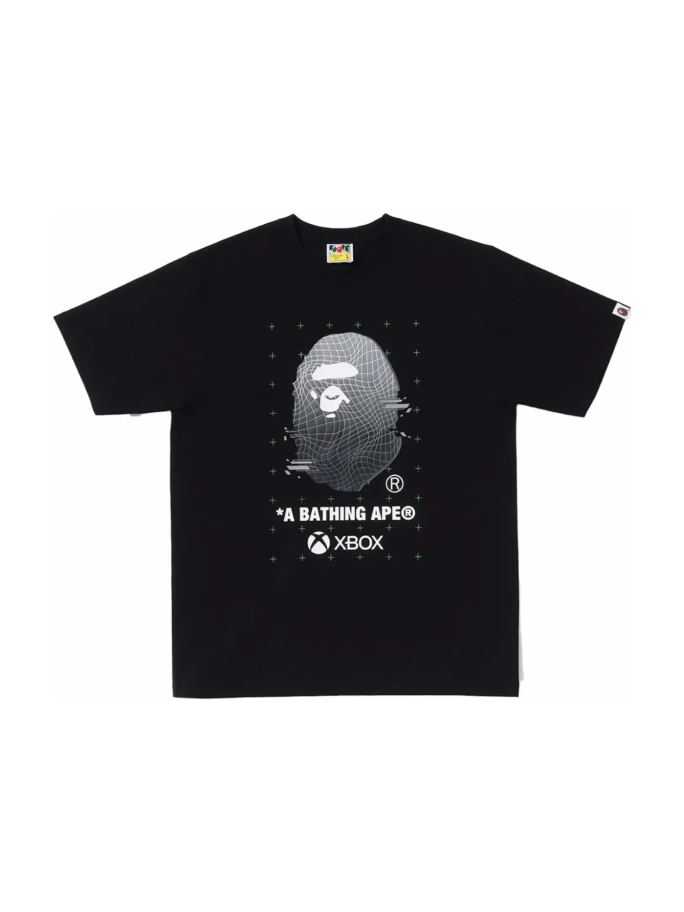 Мужская футболка с принтом BAPE x Xbox Ape Head II Tee BAPE — изображение 1 из 2, черный