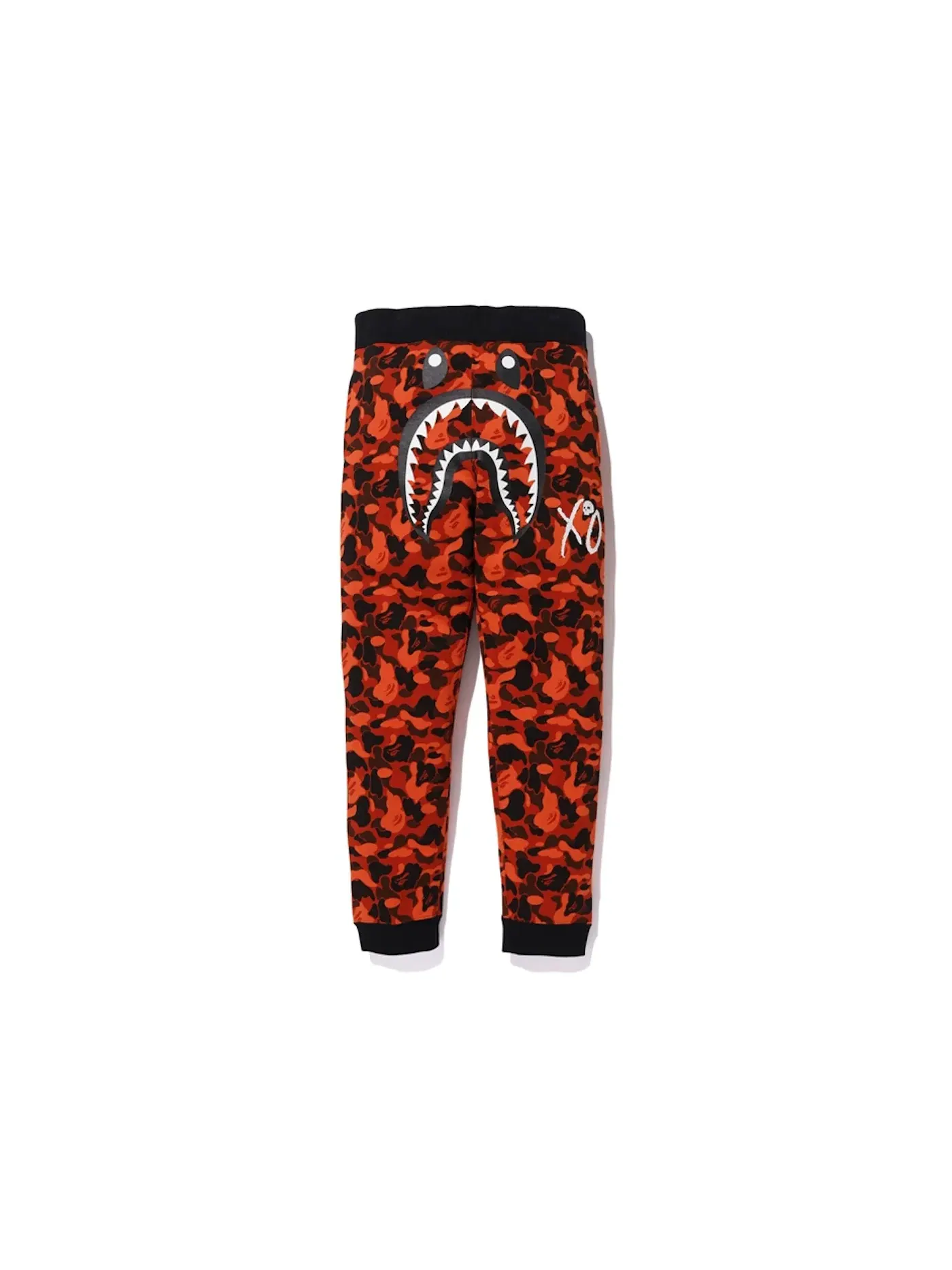Мужские спортивные штаны с камуфляжным принтом BAPE x XO Camo Shark Slim Sweat Pants — изображение 1 из 2, оранжевый
