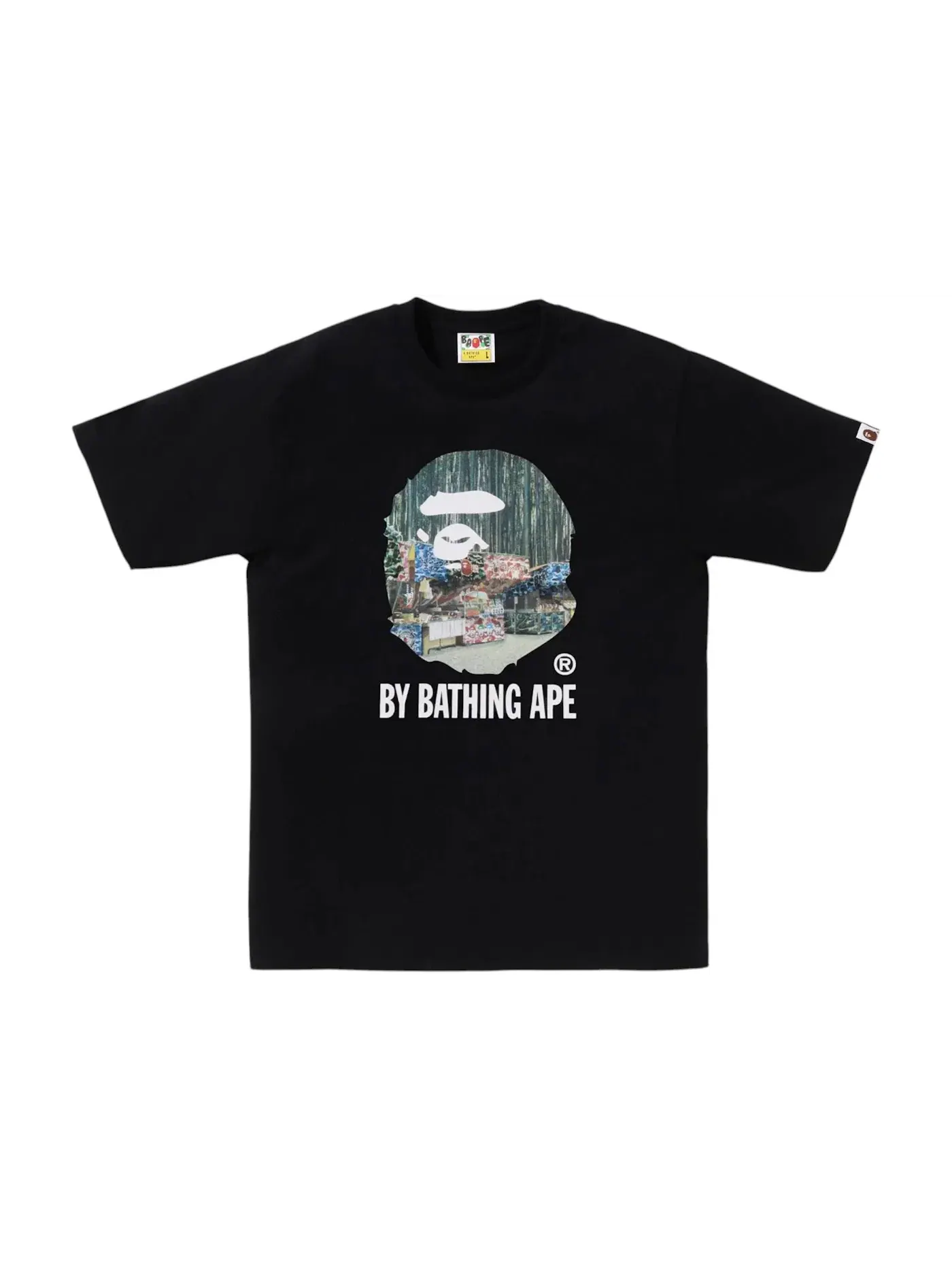 Мужская футболка с принтом BAPE Yatai By Bathing Ape Tee BAPE — изображение 1 из 1, черный