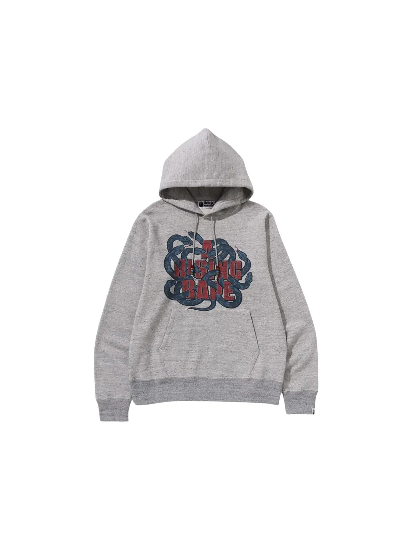 Мужской пуловер с капюшоном с принтом Year Of Snake BAPE — изображение 1 из 2, серый