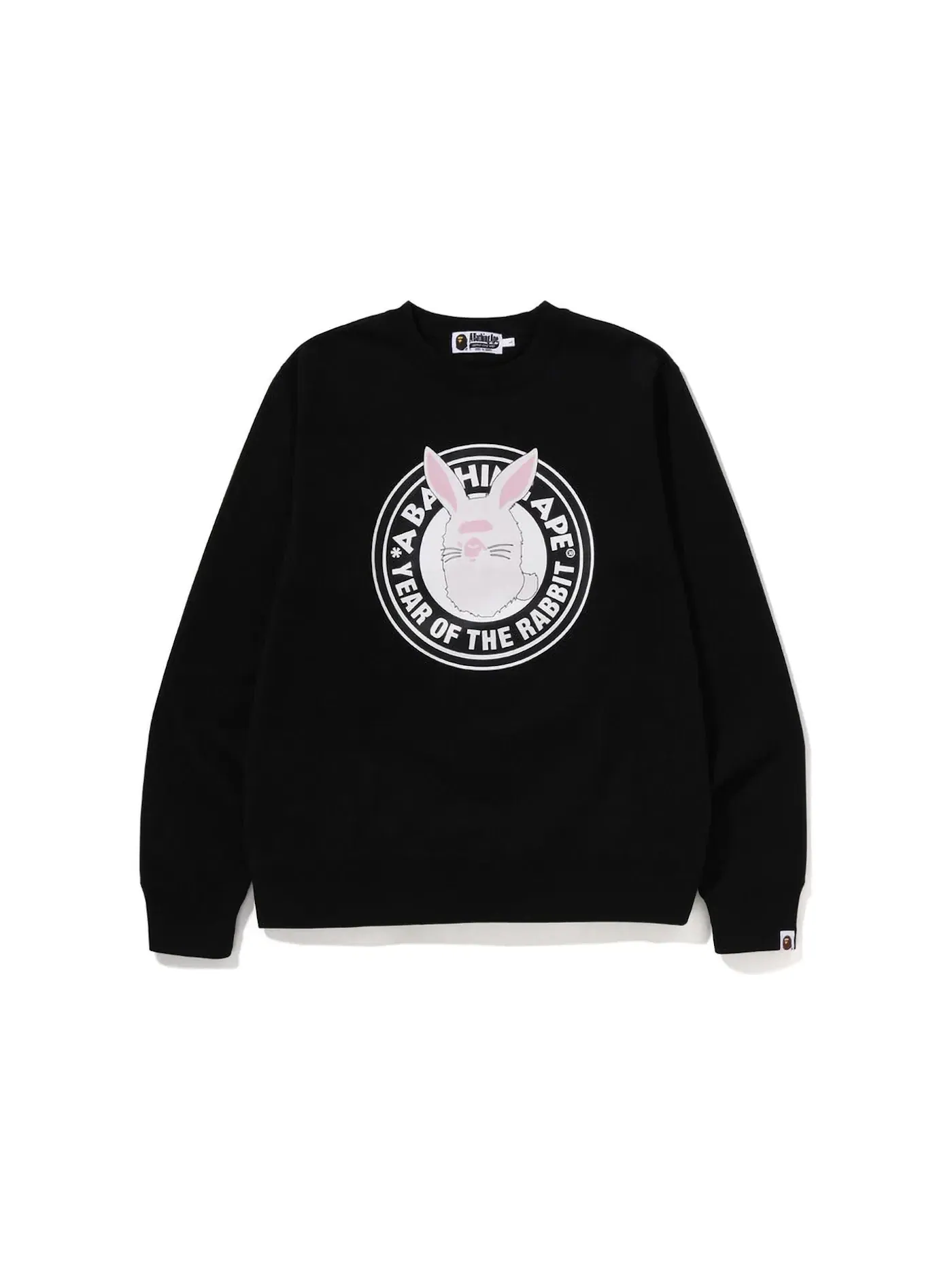Мужской свитшот с принтом Year of the Rabbit Ape Head BAPE — изображение 1 из 1, черный