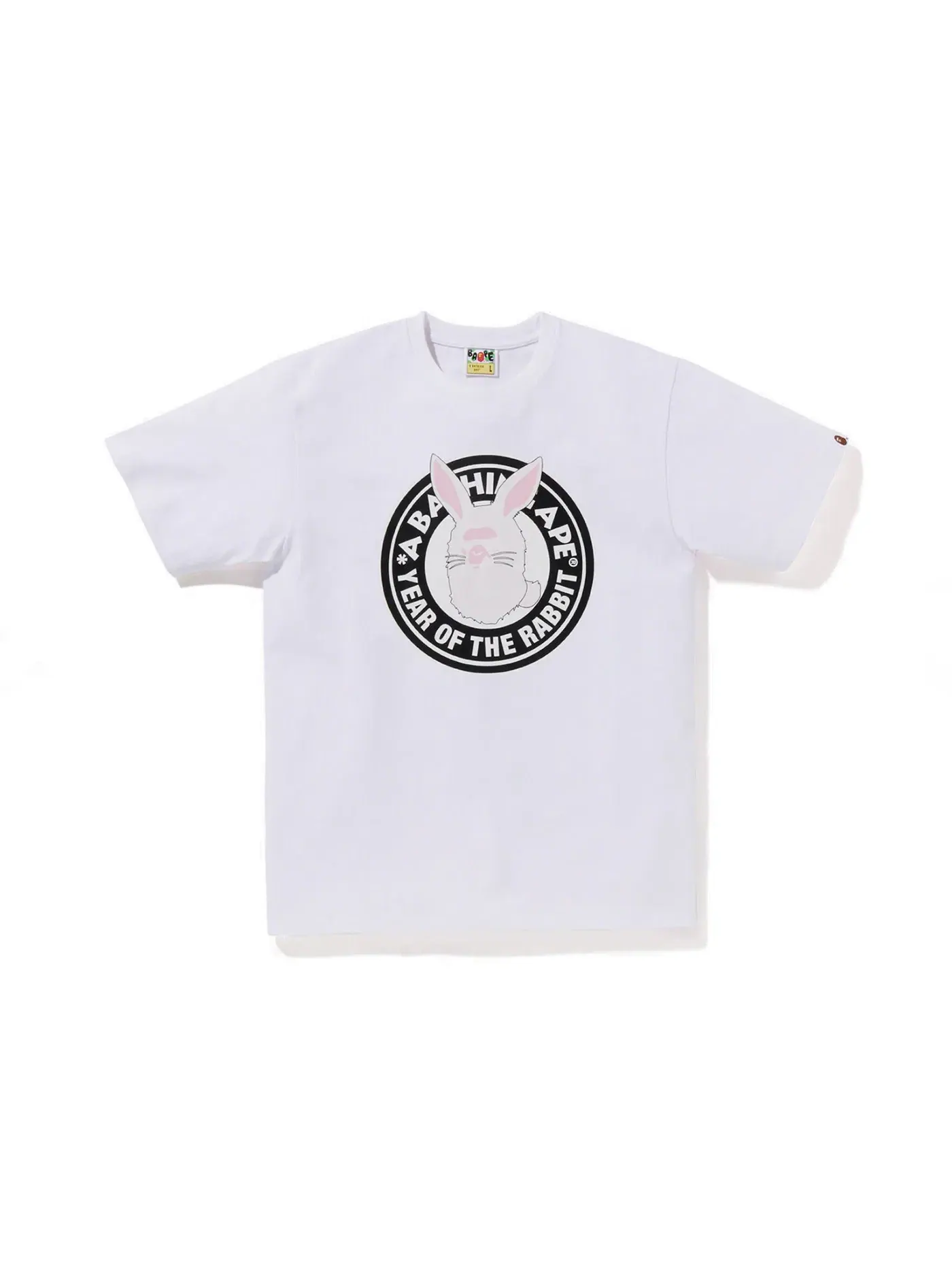 Мужская футболка с принтом BAPE Year of the Rabbit Ape Head Tee (2023) BAPE — изображение 1 из 1, белый