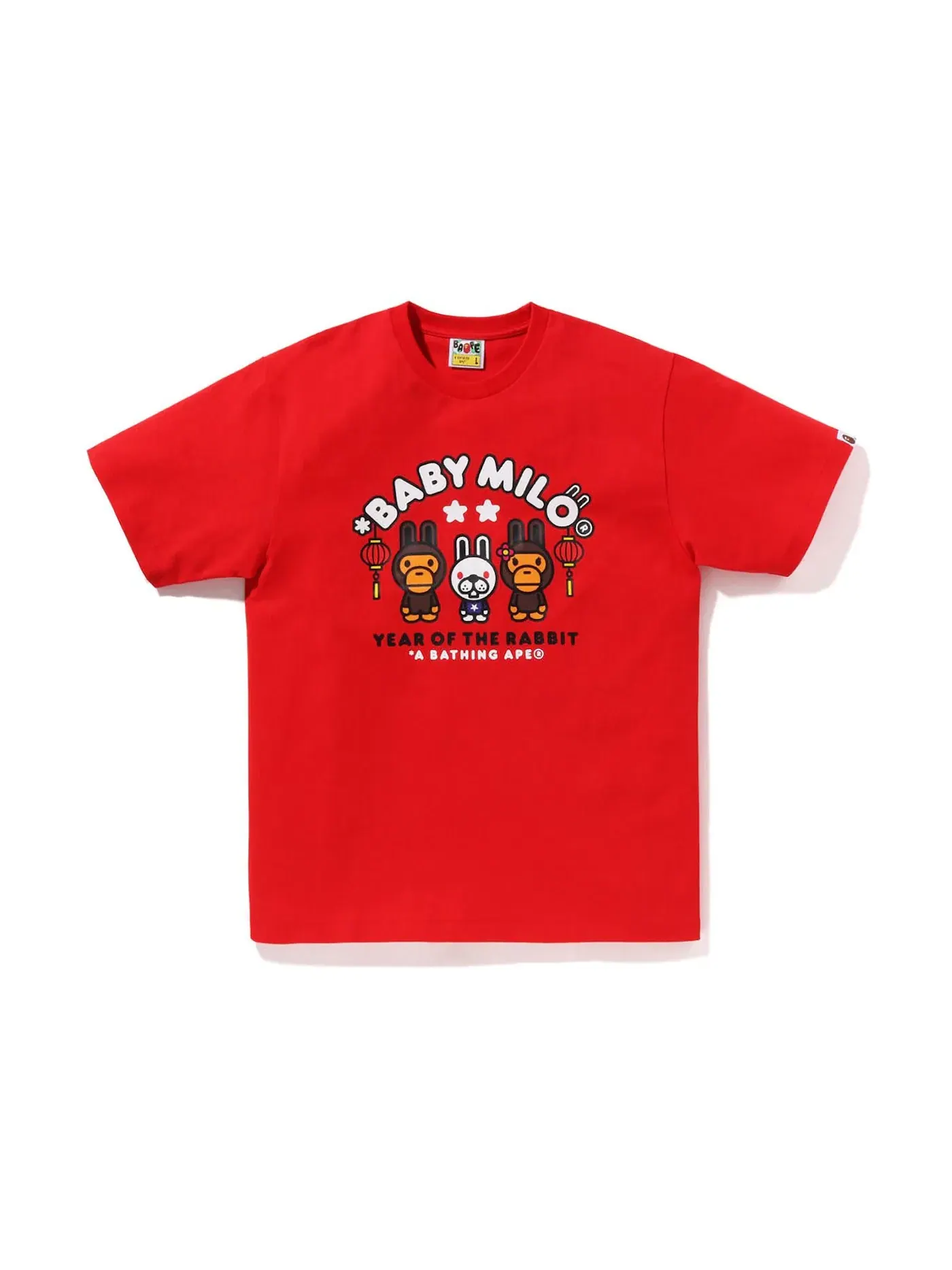 Мужская футболка с принтом BAPE Tee (2023) — изображение 1 из 1, красный