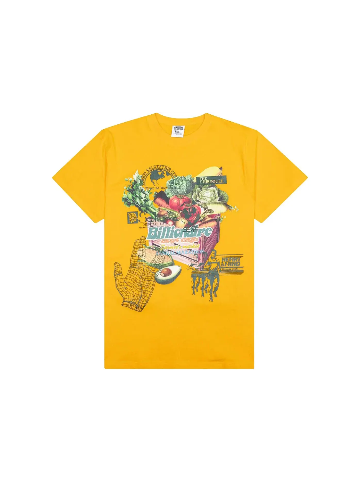 Мужская футболка с принтом Billionaire Boys Club Farmers Market Tee — изображение 1 из 1, желтый