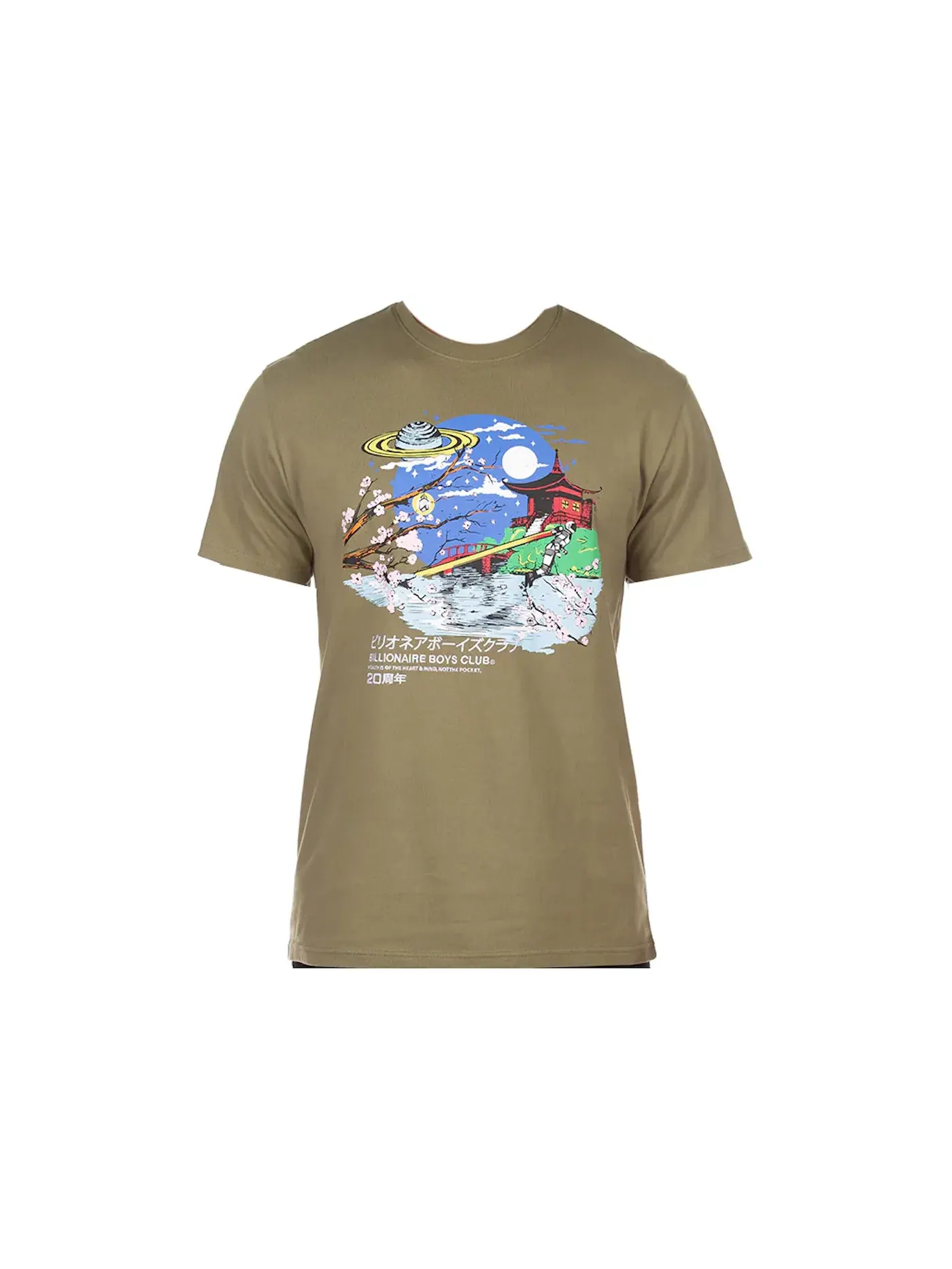 Мужская футболка с принтом Billionaire Boys Club Sakura Tee — изображение 1 из 1, зеленый
