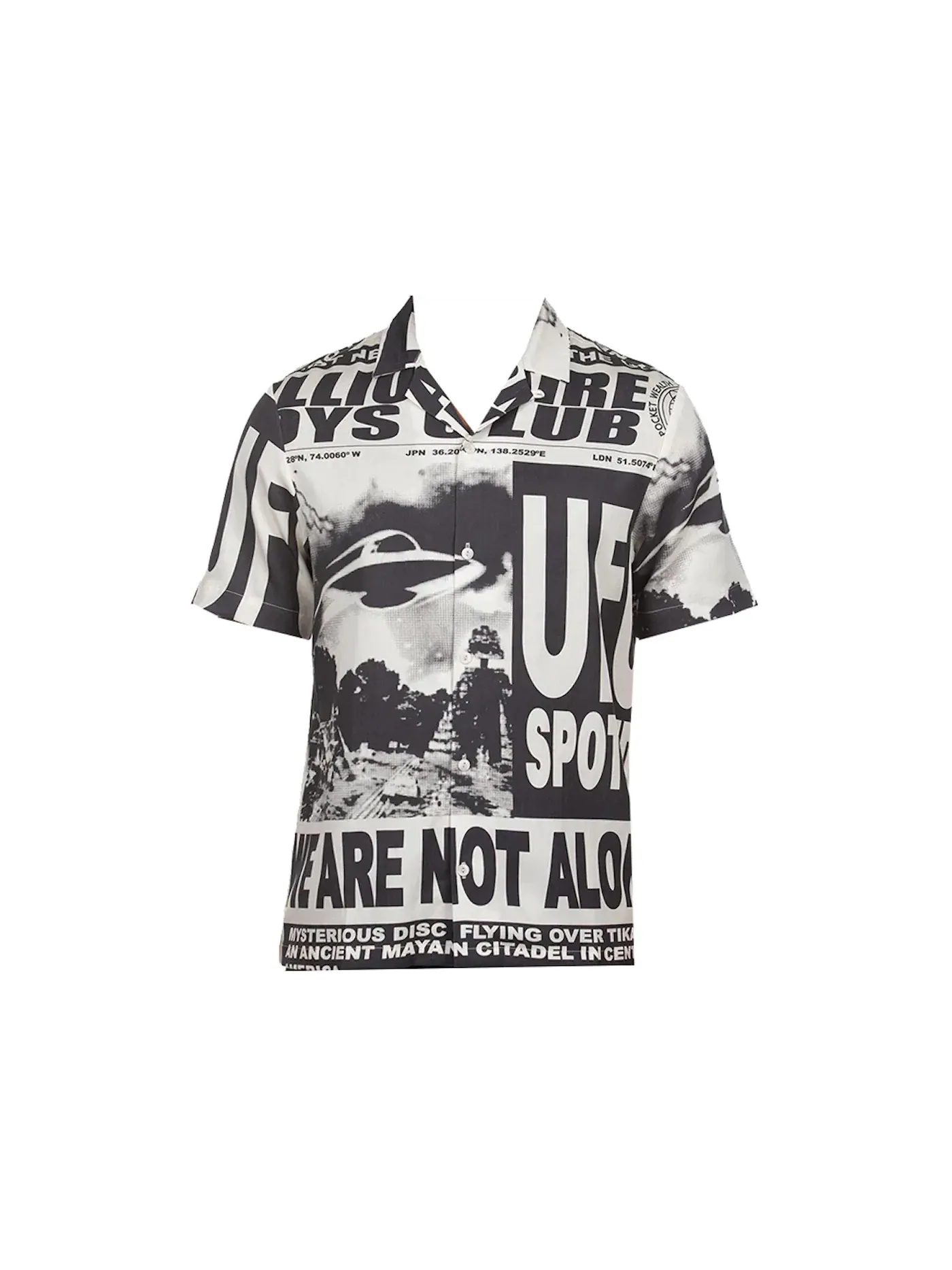 Мужская рубашка с коротким рукавом UFO Short Sleeve Woven Shirt Billionaire Boys Club — изображение 1 из 1, белый