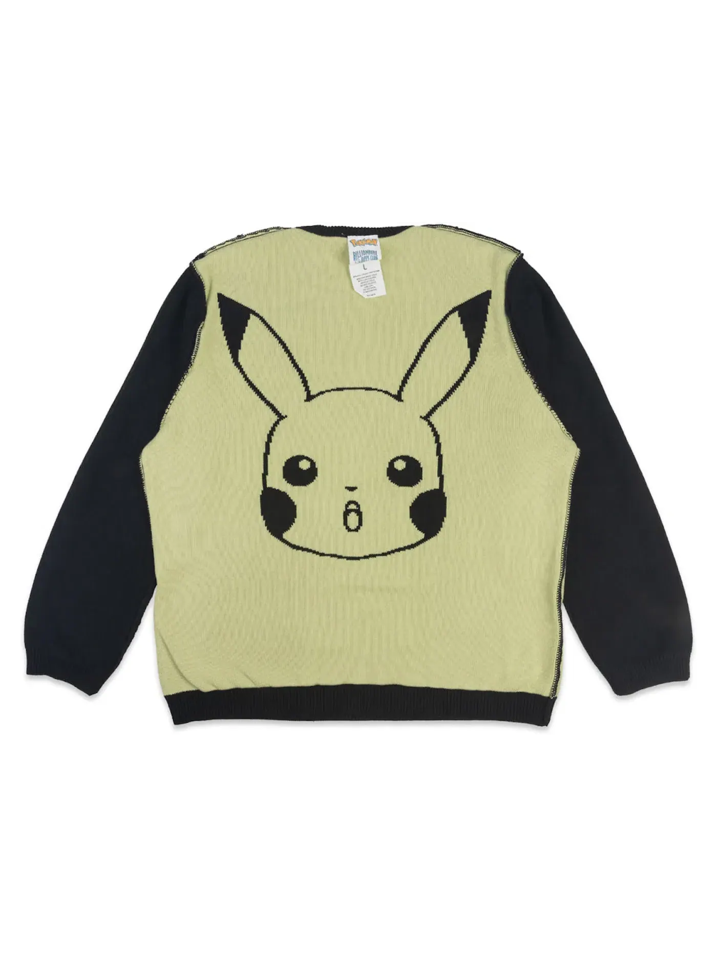 Мужской свитер двусторонний с принтом Billionaire Boys Club x Pokemon Reversible Sweater — изображение 4 из 4, черный/желтый