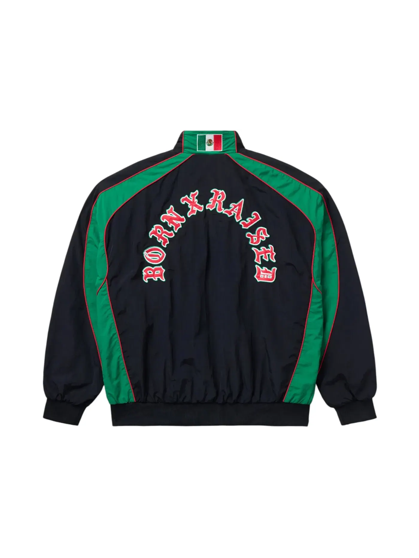 Унисекс-куртка-ветровка с длинным рукавом Windbreaker Born X Raised — изображение 2 из 2, черный/зеленый