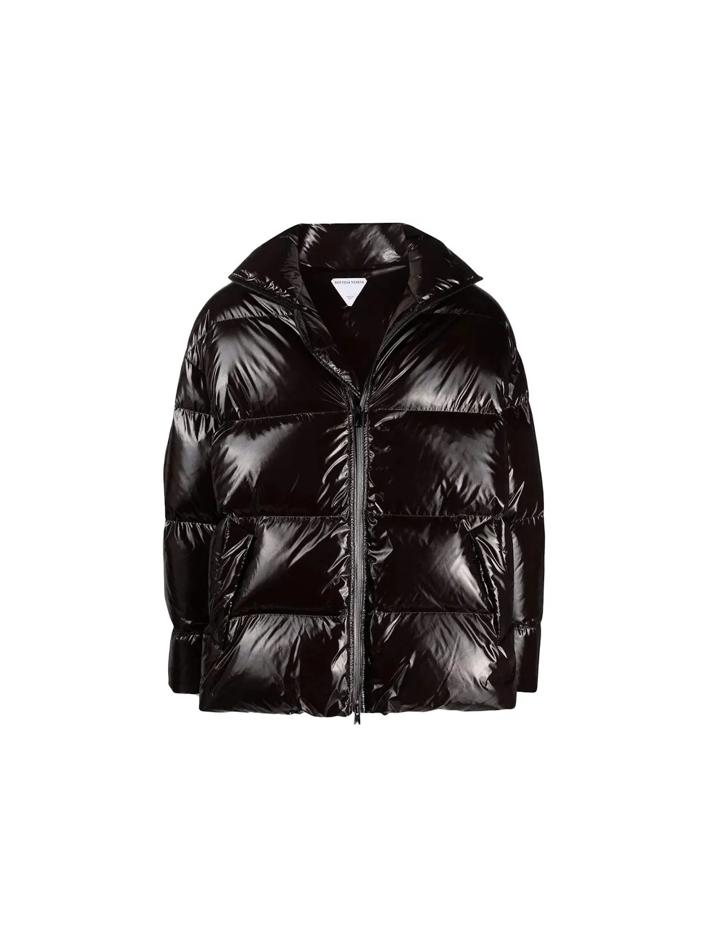 Мужское пальто с молнией стеганое Bottega Veneta — изображение 1 из 1, коричневый