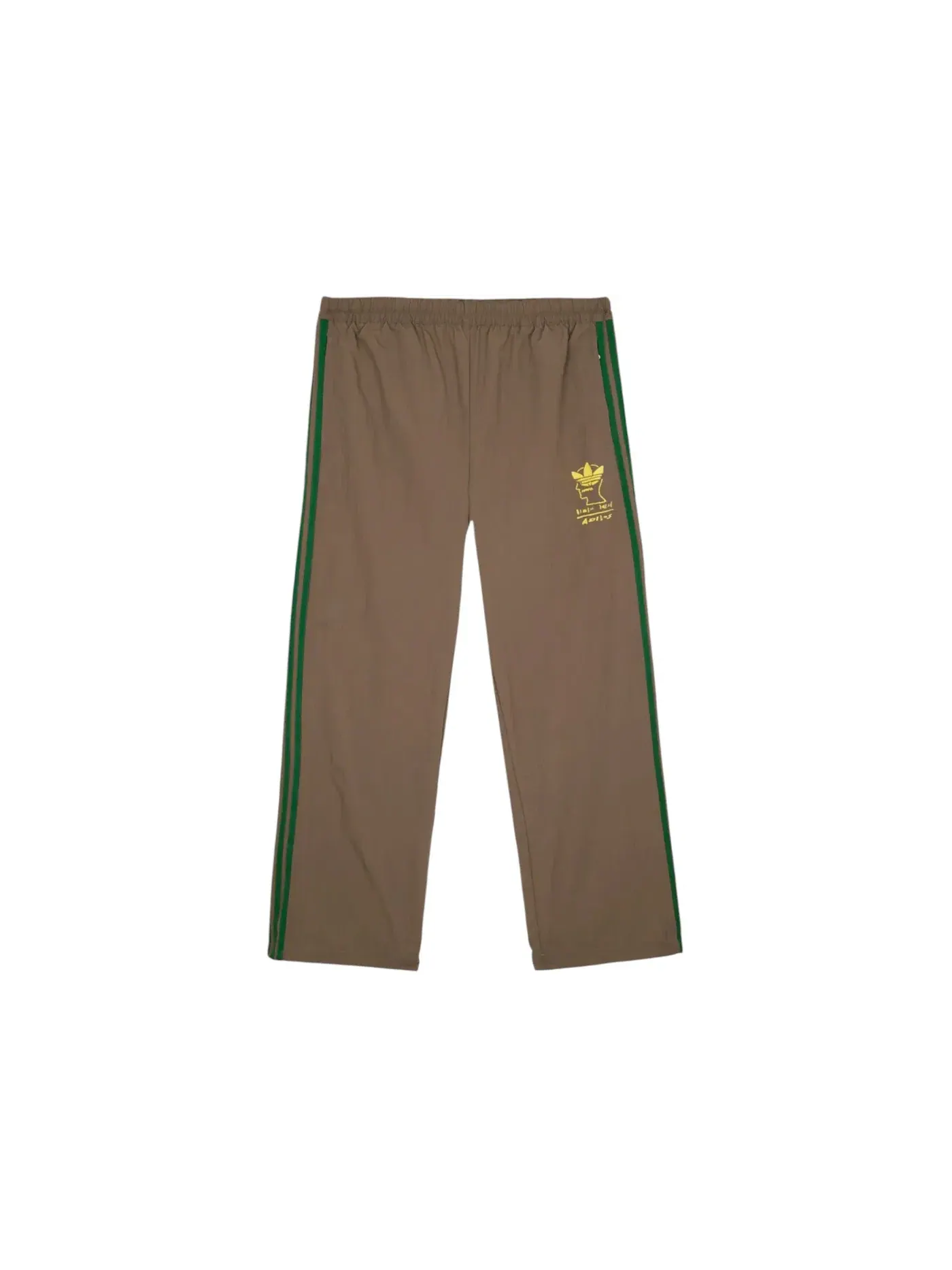 Мужские штаны спортивные с принтом Brain Dead x Adidas Track Pant Brown — изображение 1 из 2, коричневый