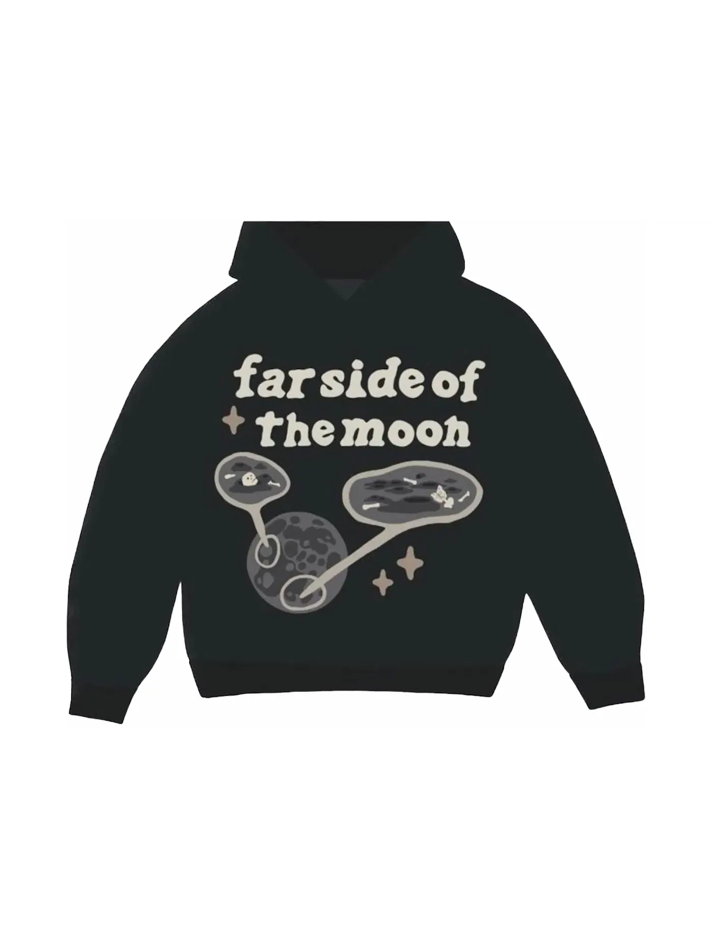 Мужская худи Broken Planet Far Side of the Moon — изображение 1 из 2, черный