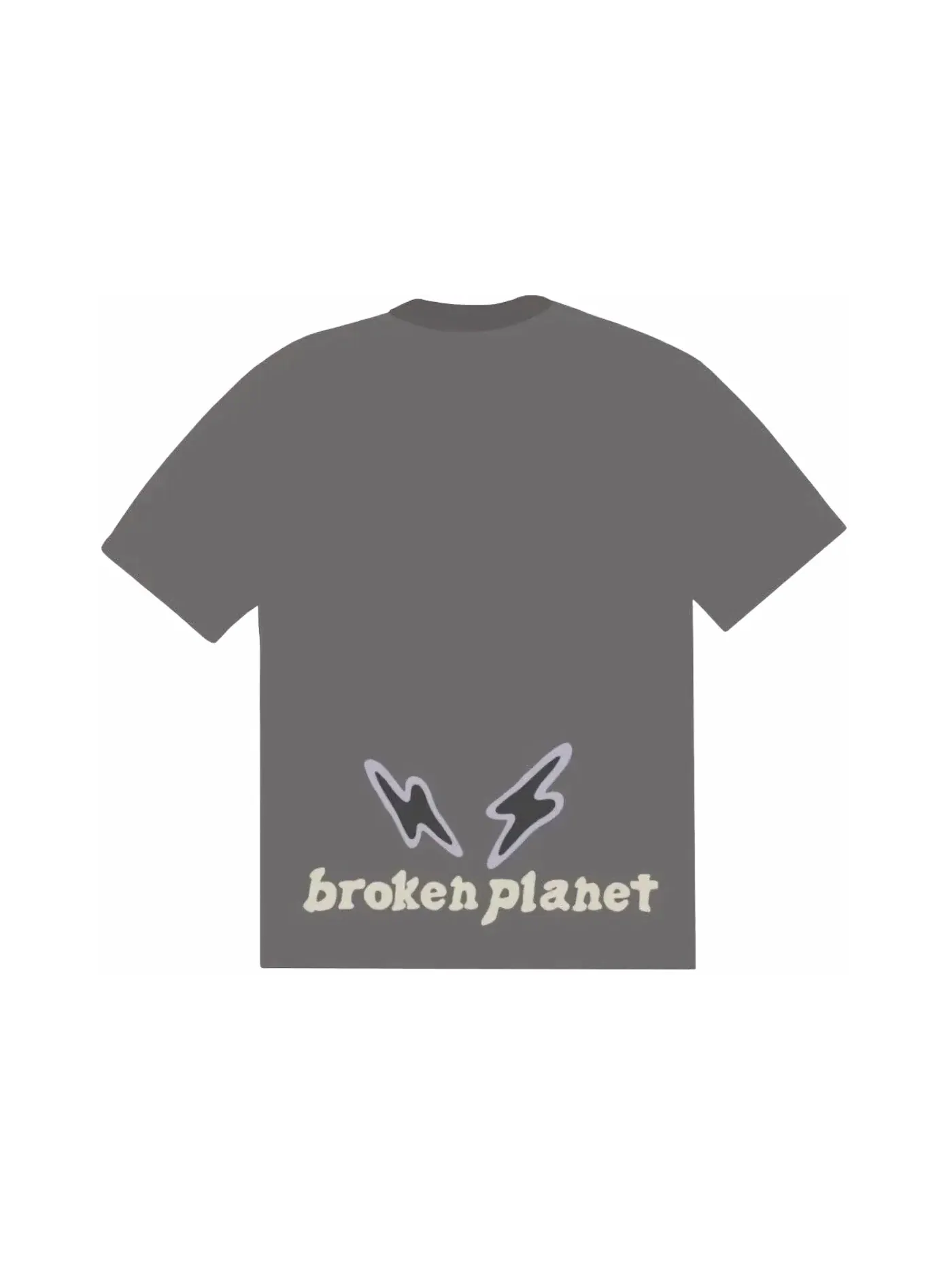 Мужская футболка с принтом Broken Planet T-shirt — изображение 2 из 2, серый