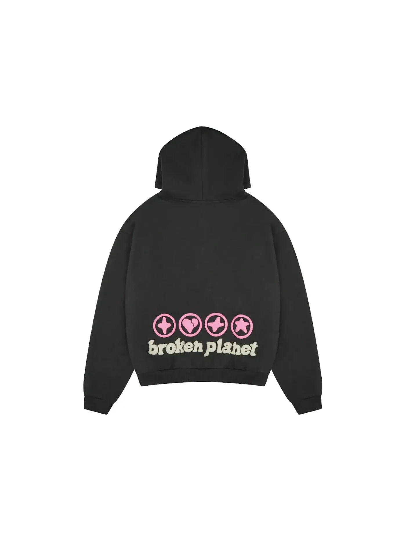 Мужская худи Broken Planet Hearts Are Made To Be Broken Hoodie (SS25) — изображение 2 из 2, черный