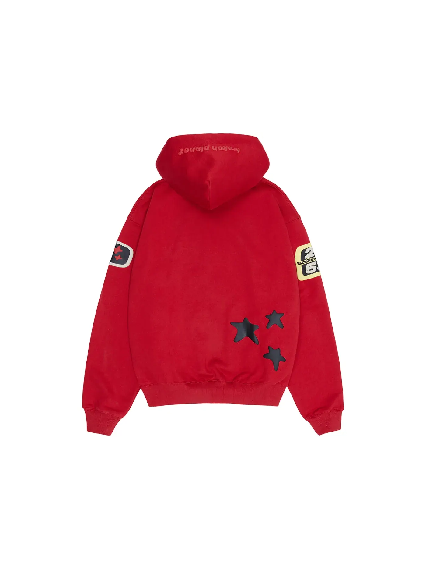 Мужской худи с принтом Broken Planet Hoodie — изображение 2 из 2, красный