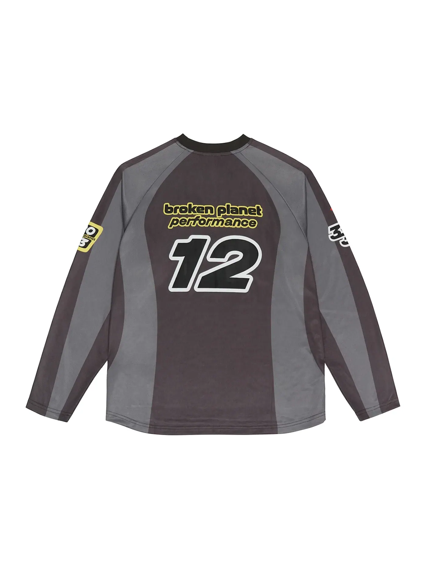 Мужская футболка с длинным рукавом Football Long Sleeve Tee Broken Planet — изображение 2 из 2, черный/серый