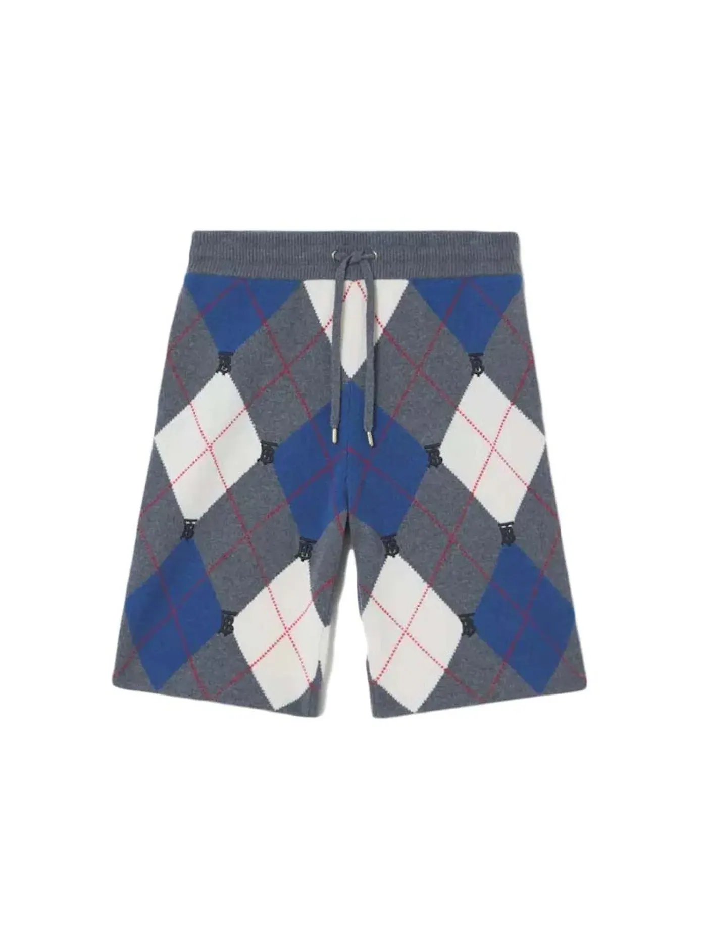 Мужские шорты кашемировые Burberry Shorts — изображение 1 из 1, серый синий белый