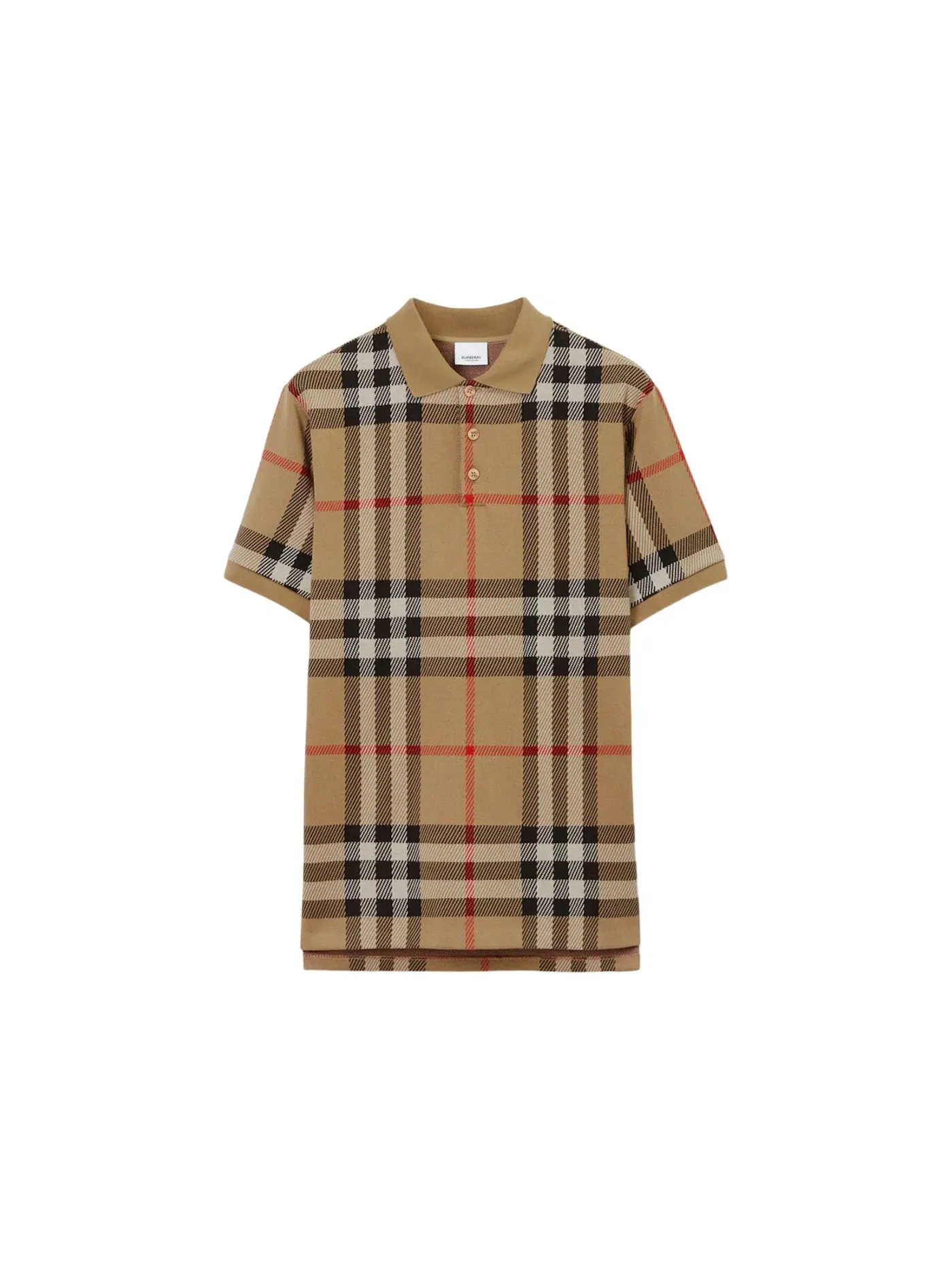Мужское поло Burberry Polo Shirt — изображение 1 из 1, бежевый