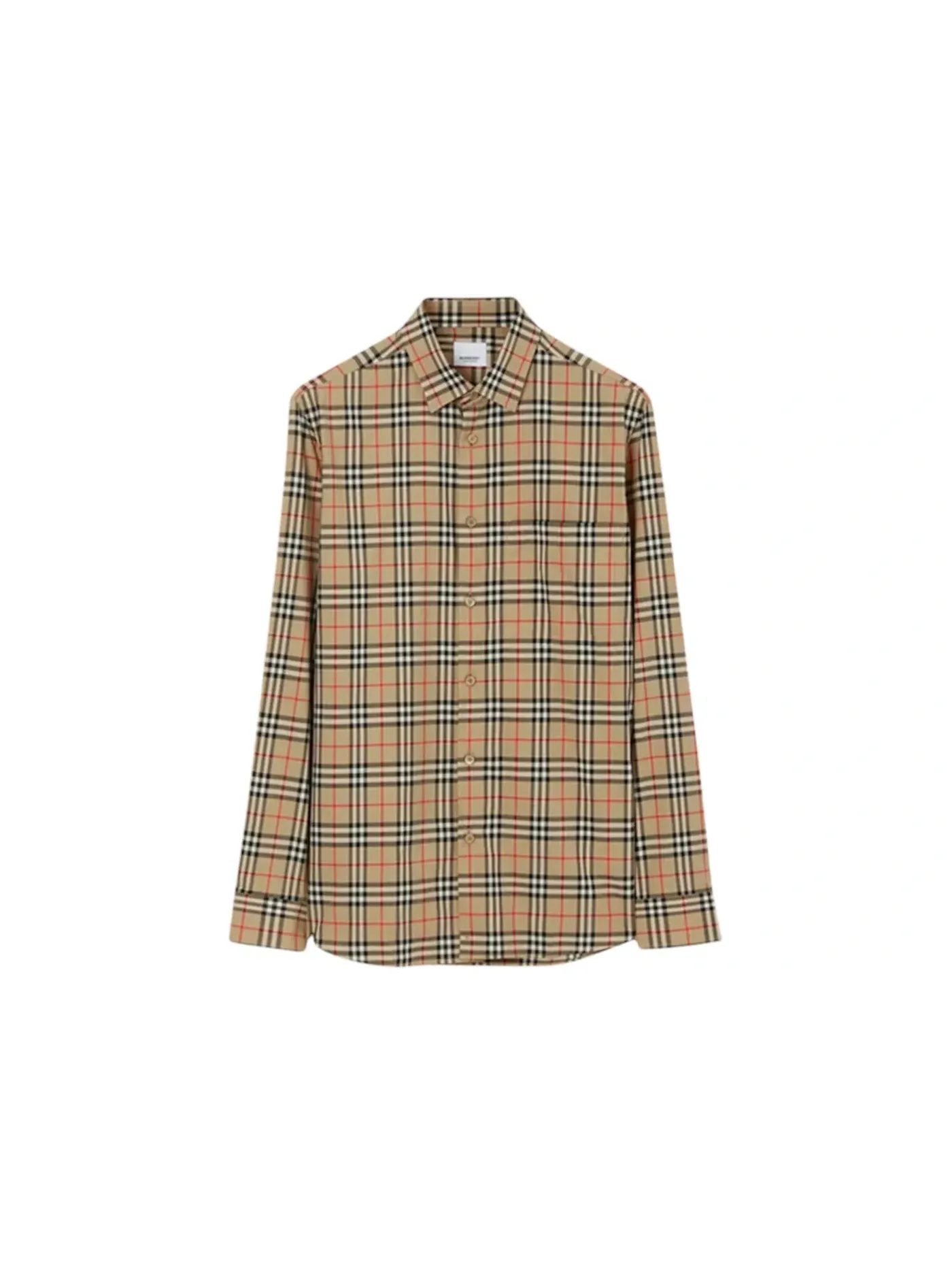 Мужская рубашка классическая Burberry Shirt — изображение 1 из 1, бежевый