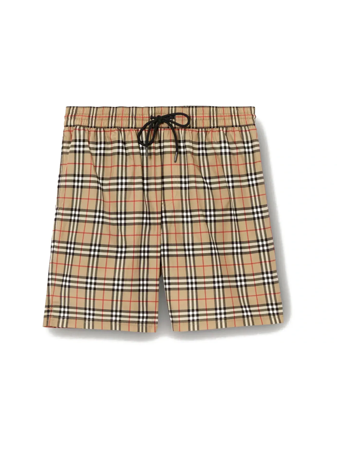 Мужские плавки с принтом Burberry Check Drawcord Shorts Burberry — изображение 1 из 1, бежевый
