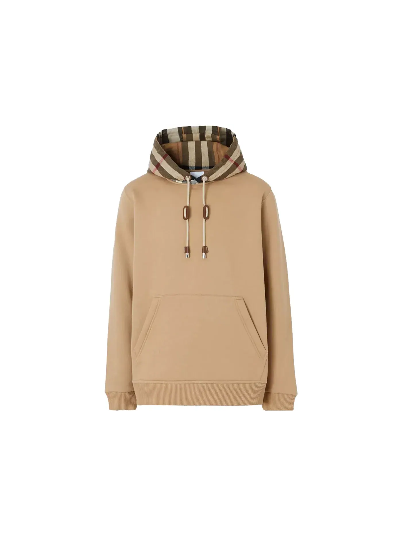 Мужская худи с капюшоном из хлопка Burberry — изображение 1 из 1, верблюжий