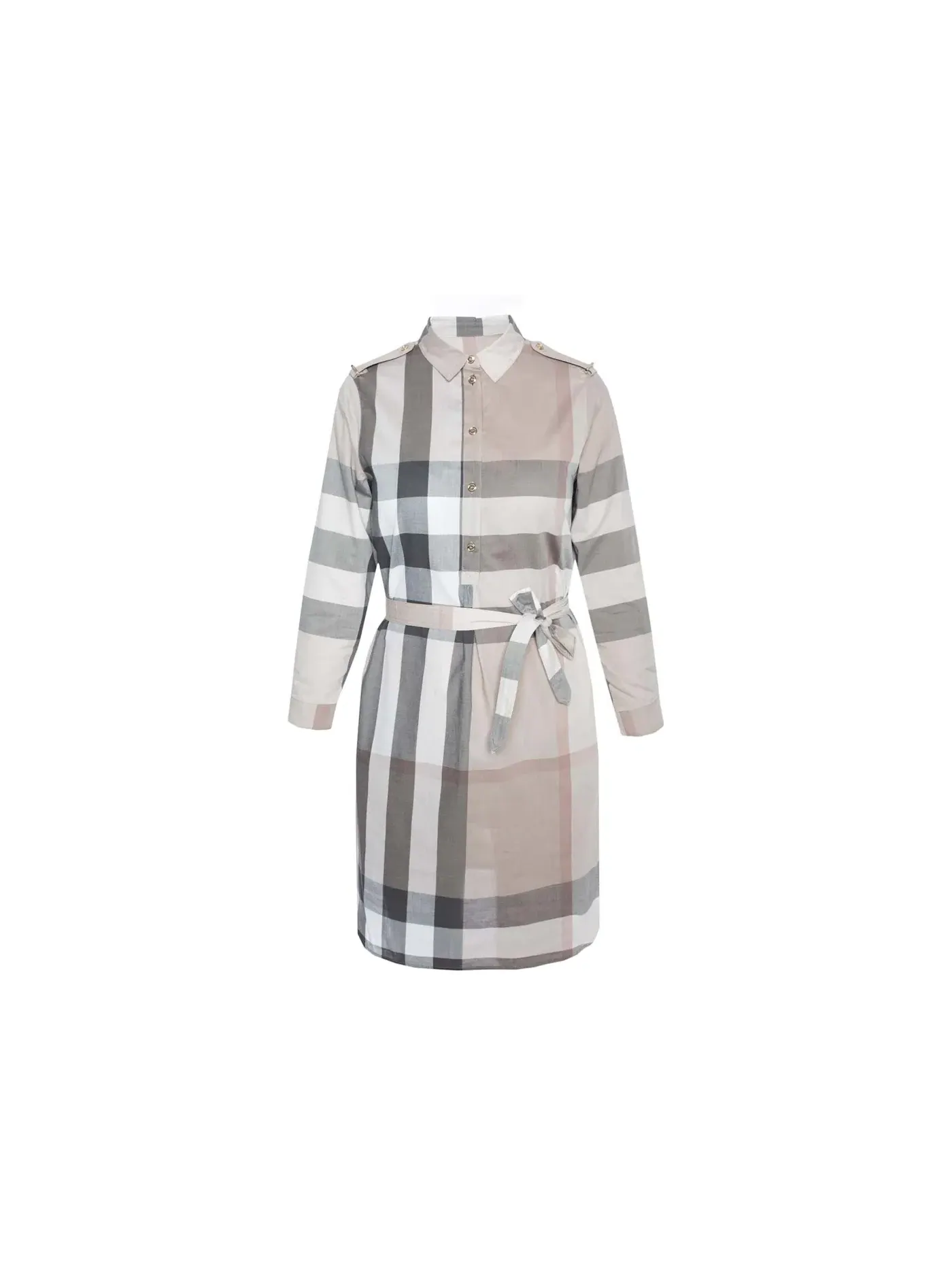 Женское платье с принтом Burberry — изображение 1 из 1, светлый коричневый
