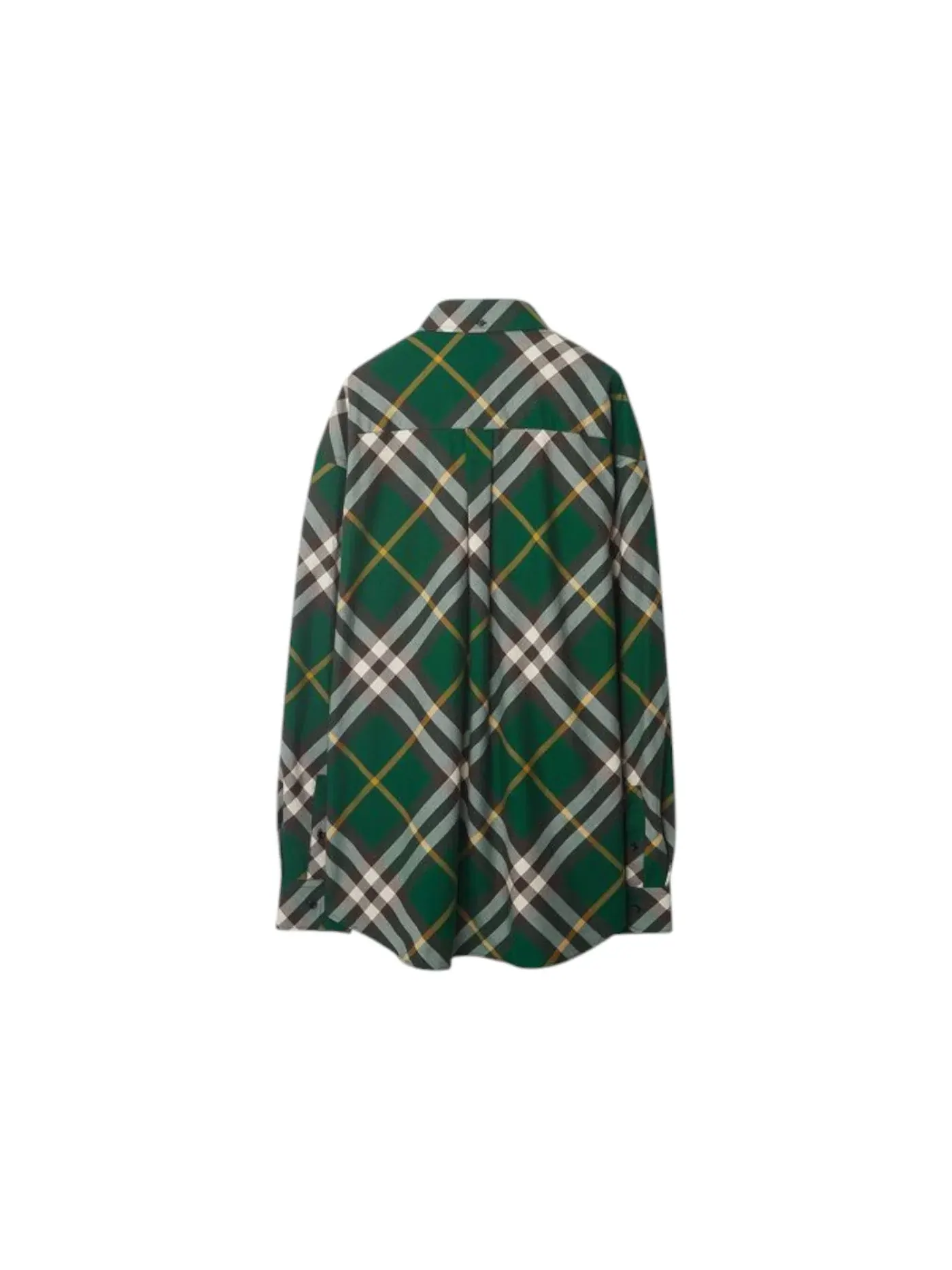 Мужская рубашка с длинным рукавом Burberry Check Burberry — изображение 2 из 2, зеленый