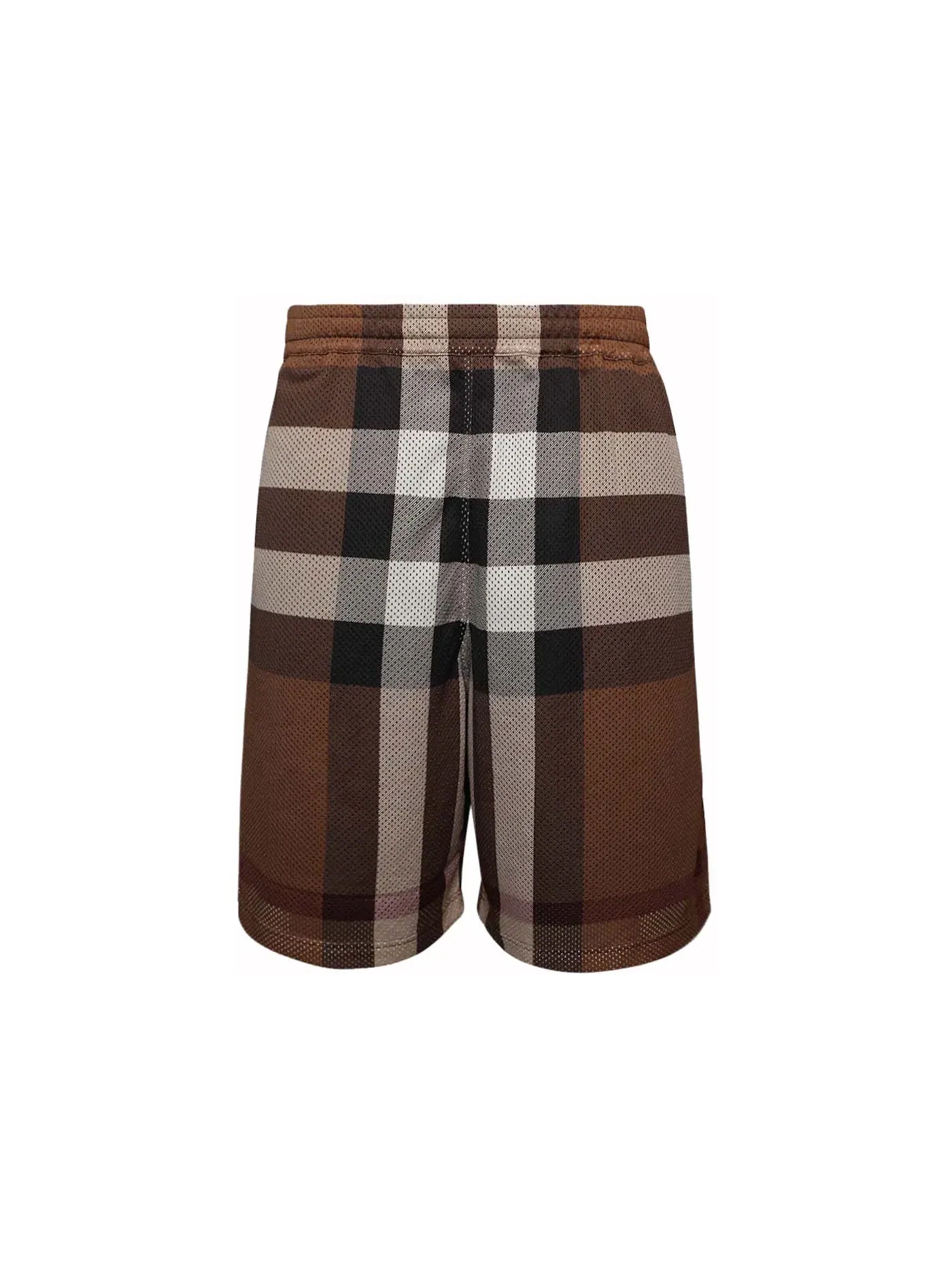 Мужские шорты в клетку Burberry — изображение 1 из 1, коричневый
