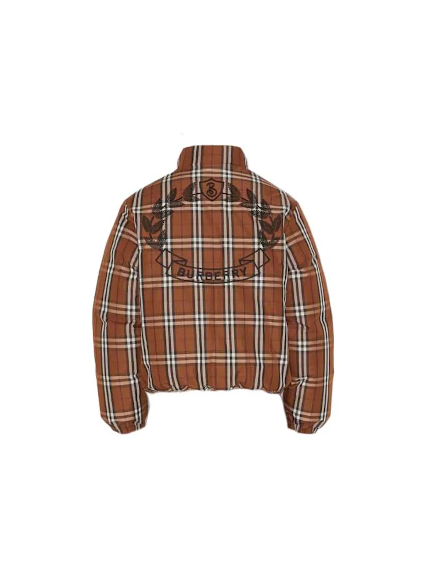 Мужская куртка-пуховик с принтом Burberry — изображение 2 из 2, темный коричневый