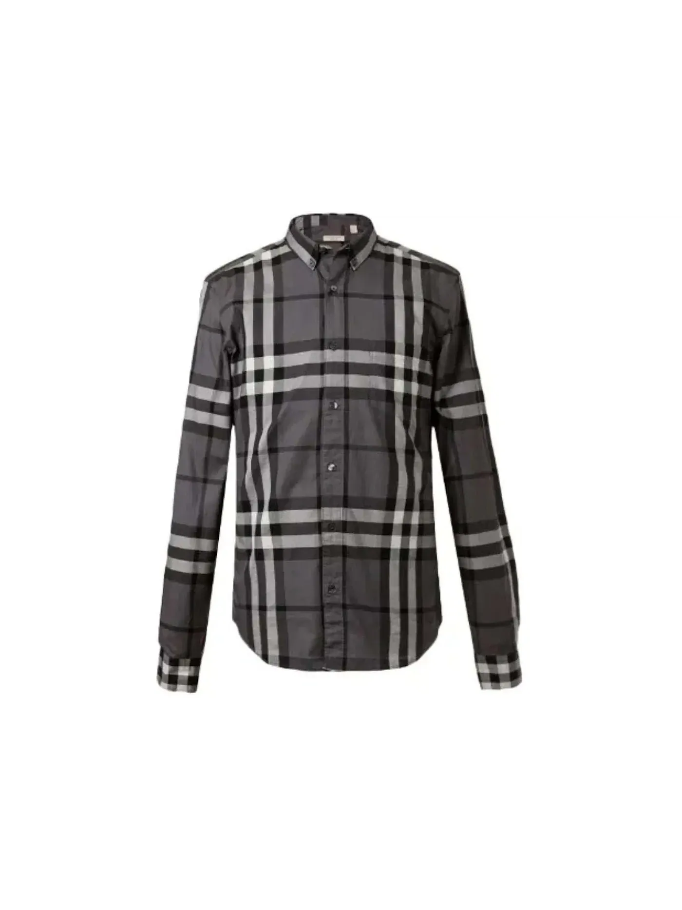 Мужская рубашка с клетчатым принтом Burberry — изображение 1 из 1, серый