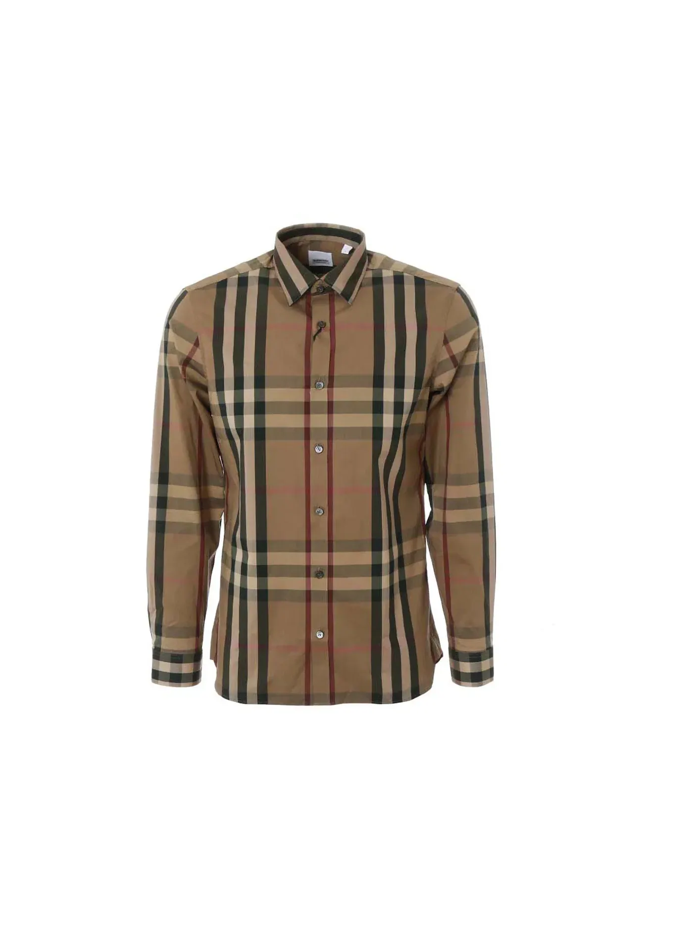 Мужская рубашка с принтом Burberry Shirt — изображение 1 из 1, серебристый