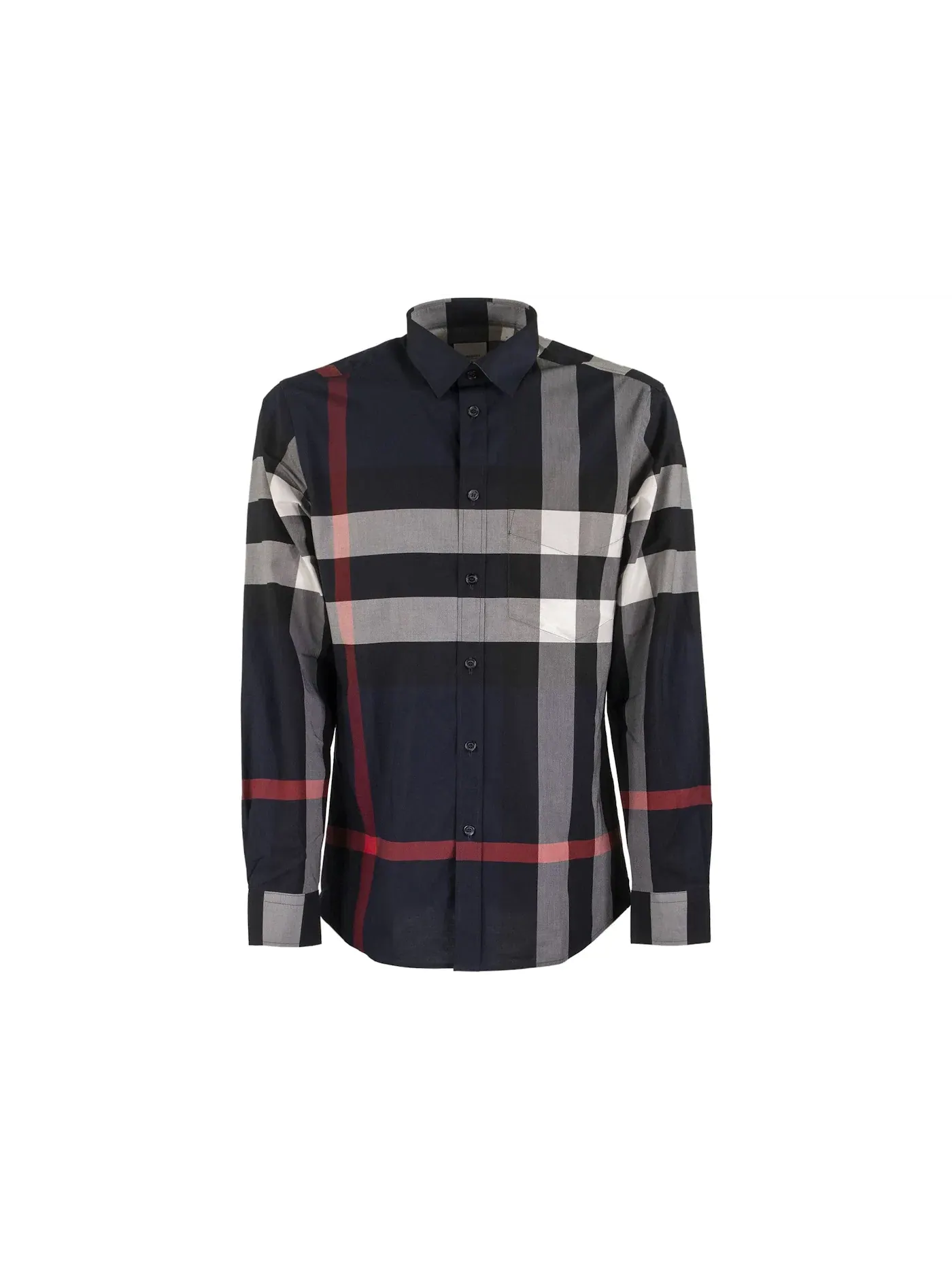 Мужская рубашка с принтом Burberry Shirt Burberry — изображение 1 из 2, темно-синий