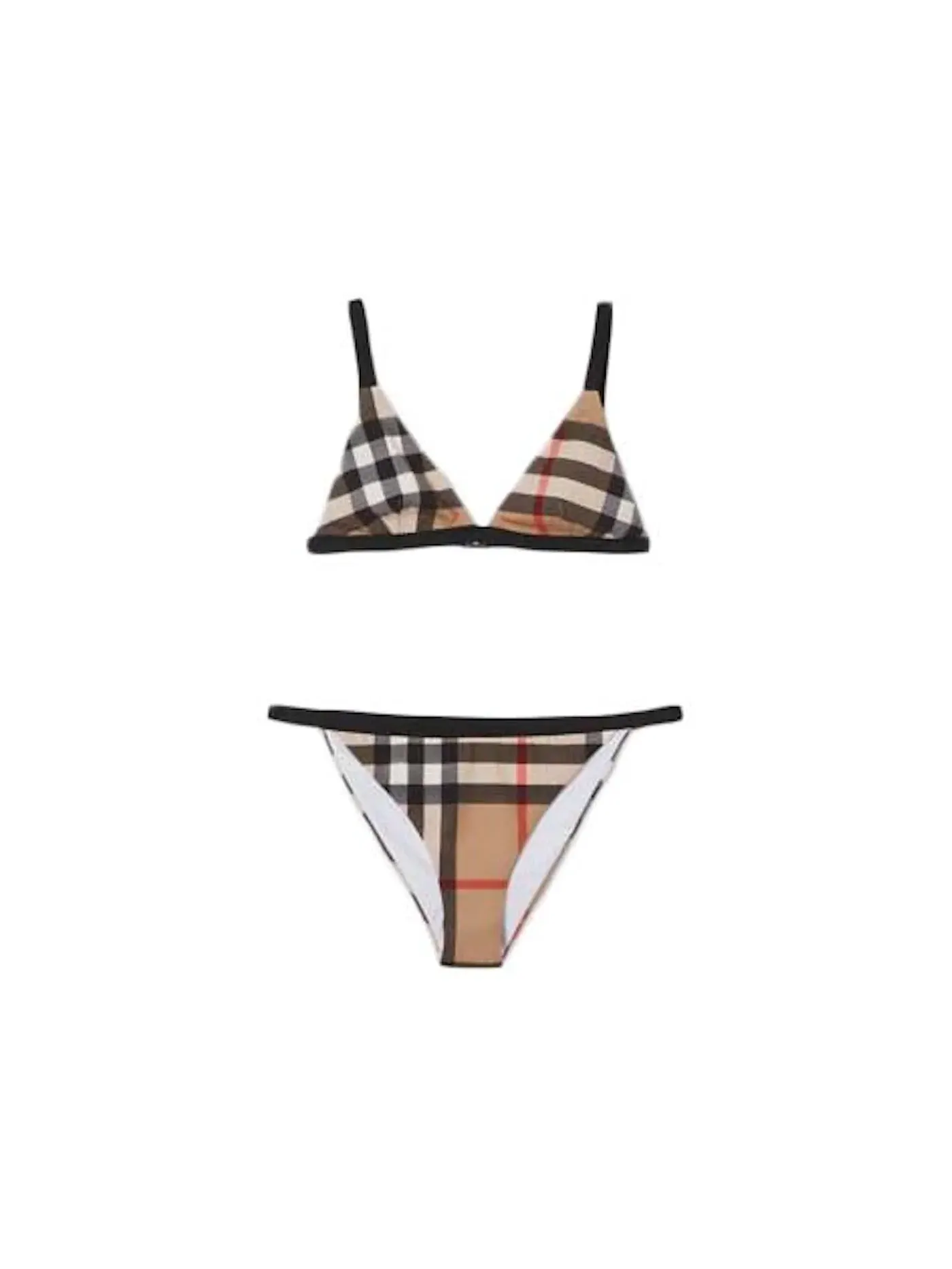 Женское бикини с треугольным верхом Burberry Check Triangle Bikini Burberry