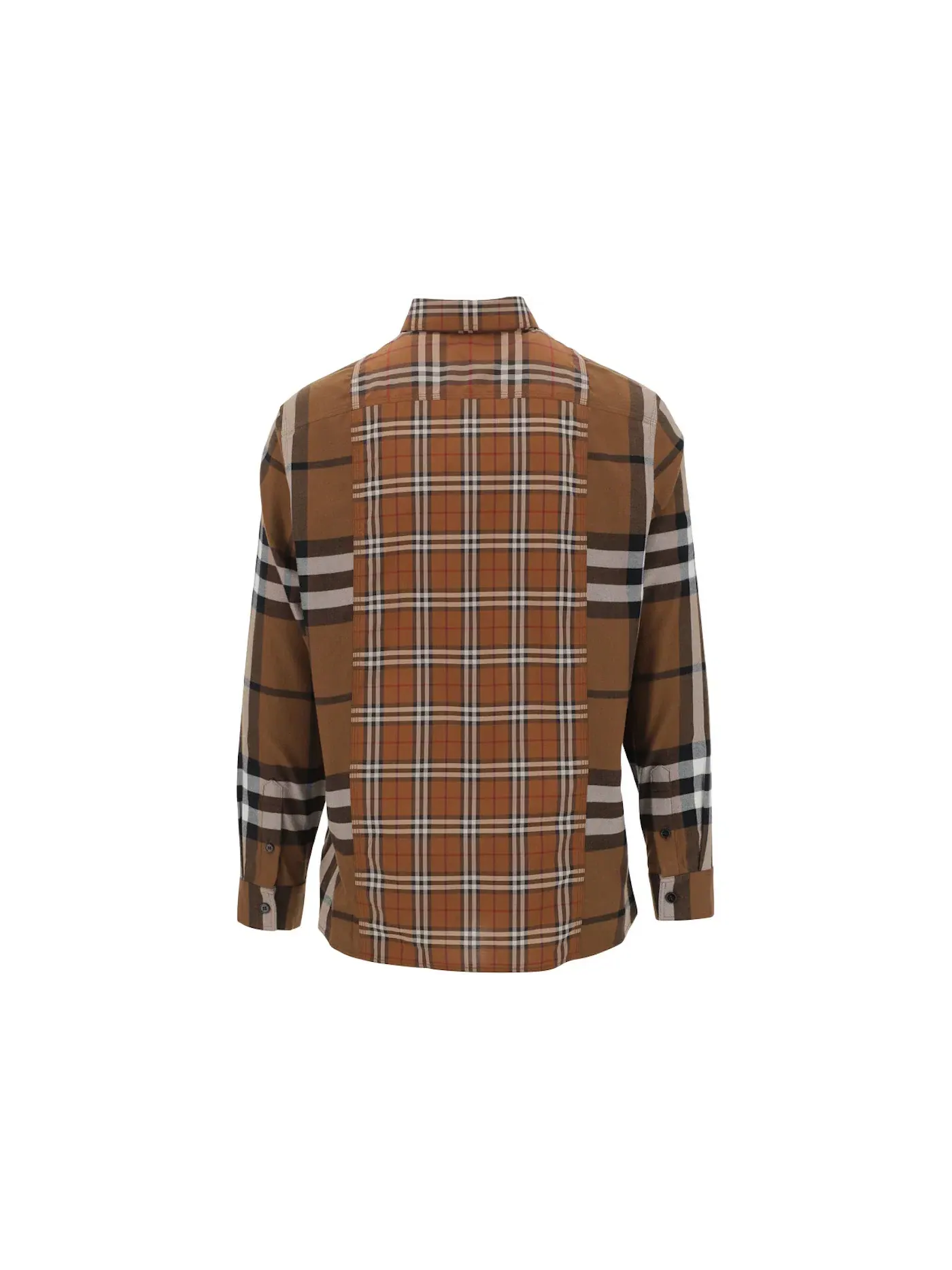 Мужская рубашка из ткани с принтом Burberry — изображение 2 из 2, коричневый