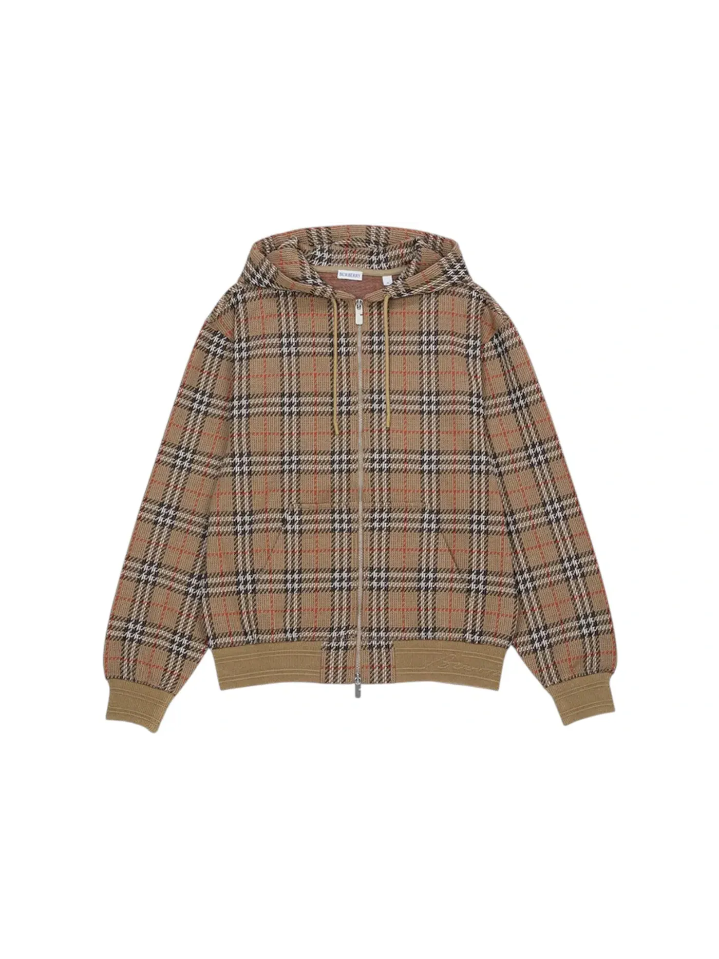 Мужская худи с принтом Burberry — изображение 1 из 1, бежевый