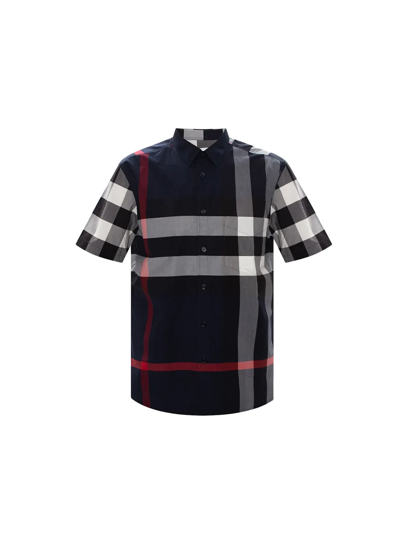 Мужская рубашка с коротким рукавом Burberry Shirt — изображение 1 из 1, темно-синий