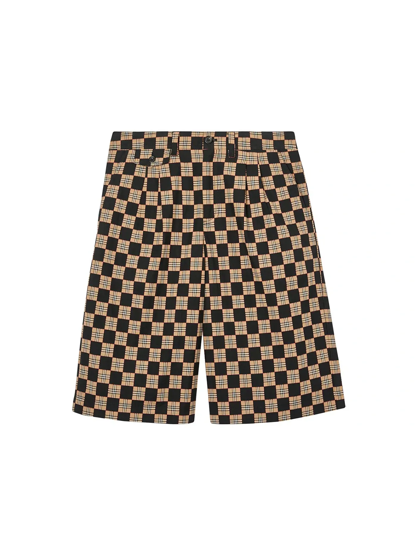 Мужские шорты с жаккардовым узором Burberry — изображение 1 из 2, бежевый/коричневый