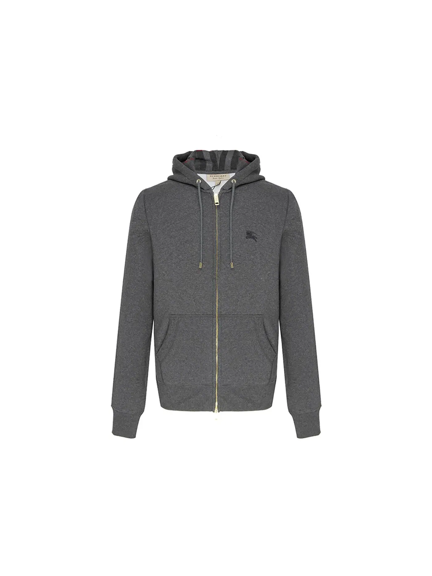 Мужская худи с принтом Burberry Hoodie — изображение 1 из 2, серый