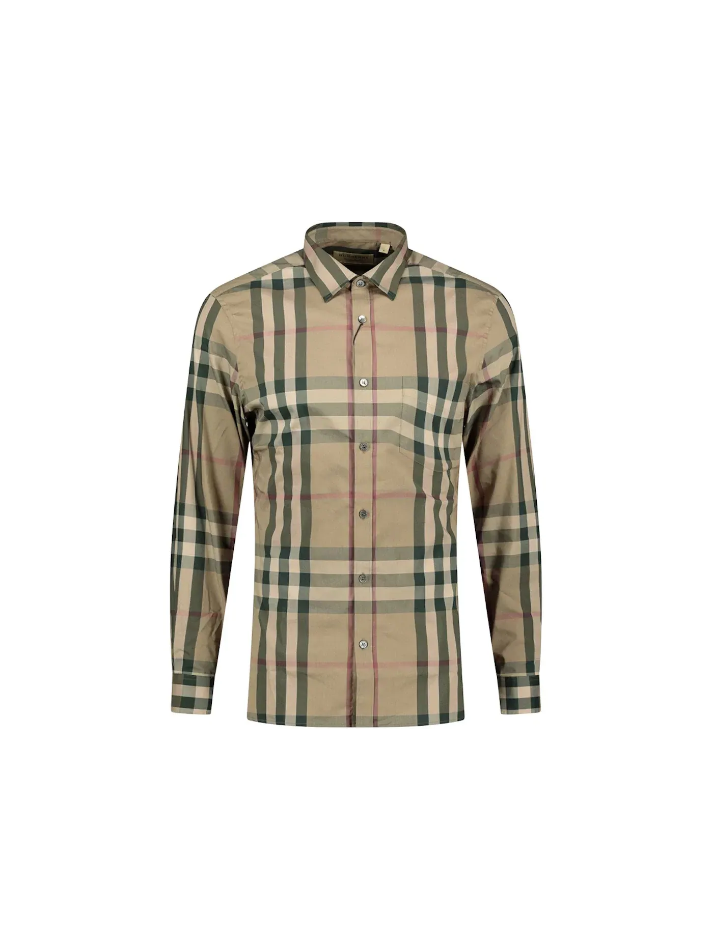 Мужская рубашка с принтом Burberry Shirt — изображение 1 из 1, серебристый