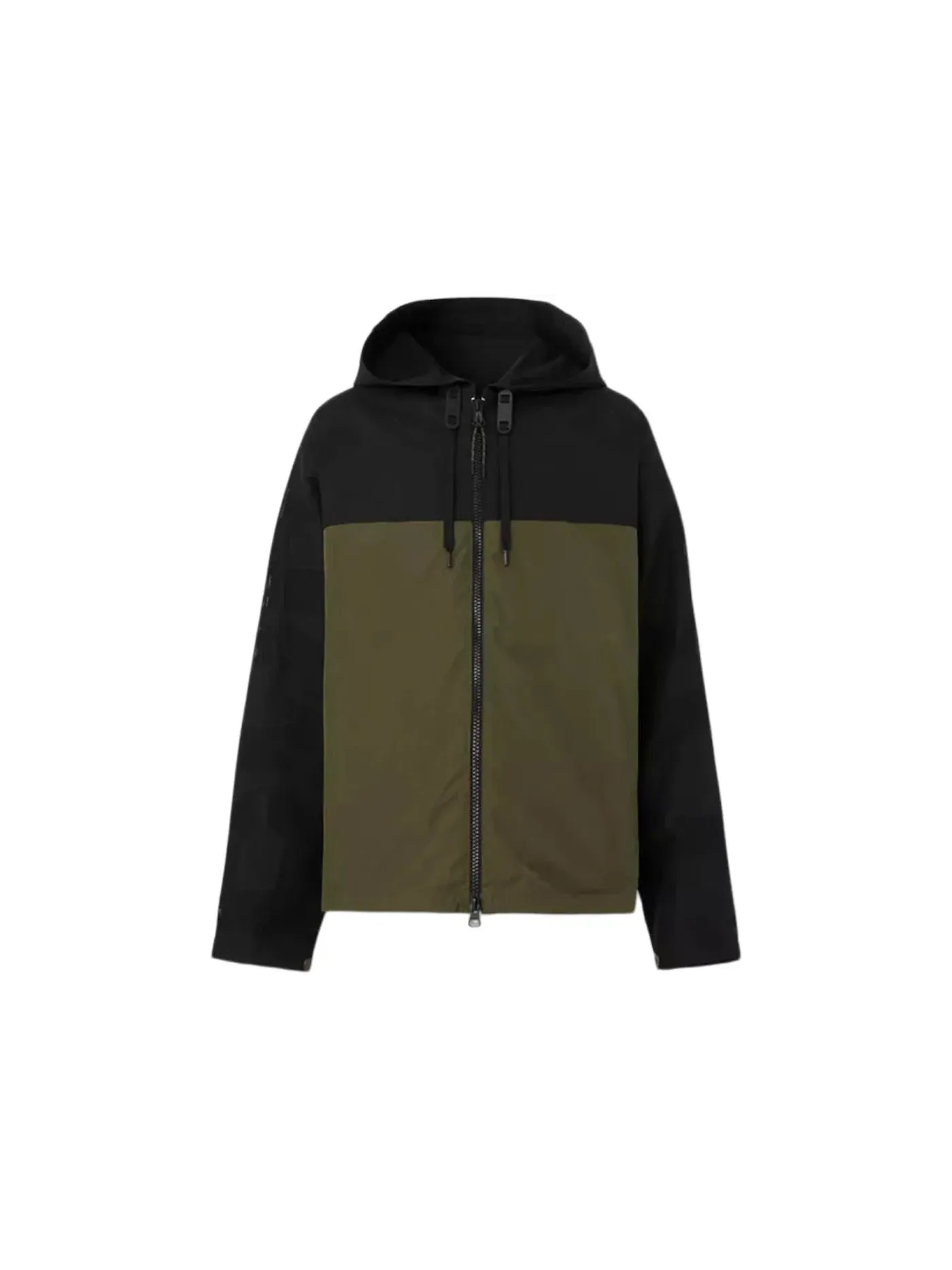 Мужская легкая куртка Burberry — изображение 1 из 2, черный/зеленый