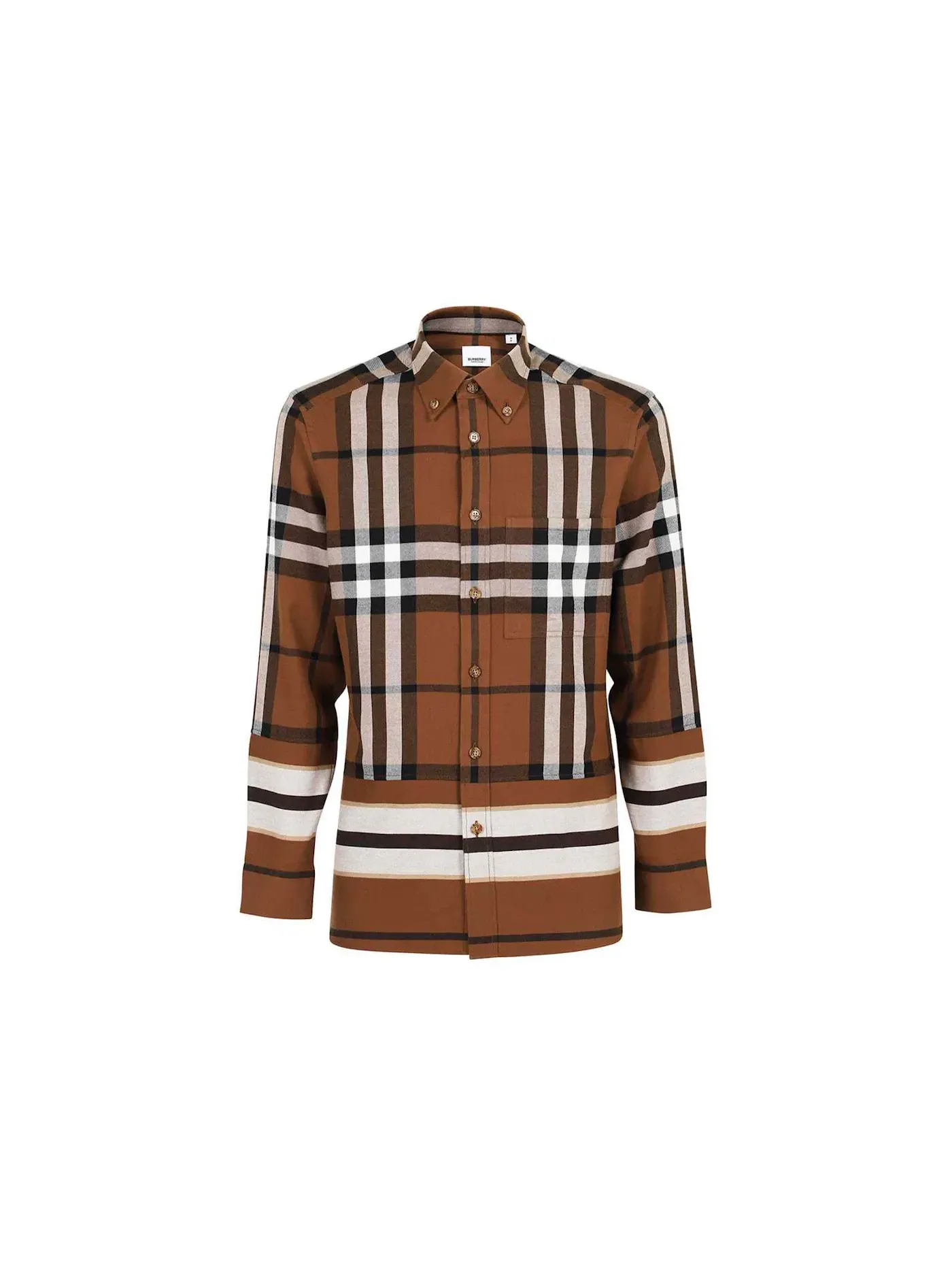 Мужская футболка с принтом Burberry — изображение 1 из 2, коричневый