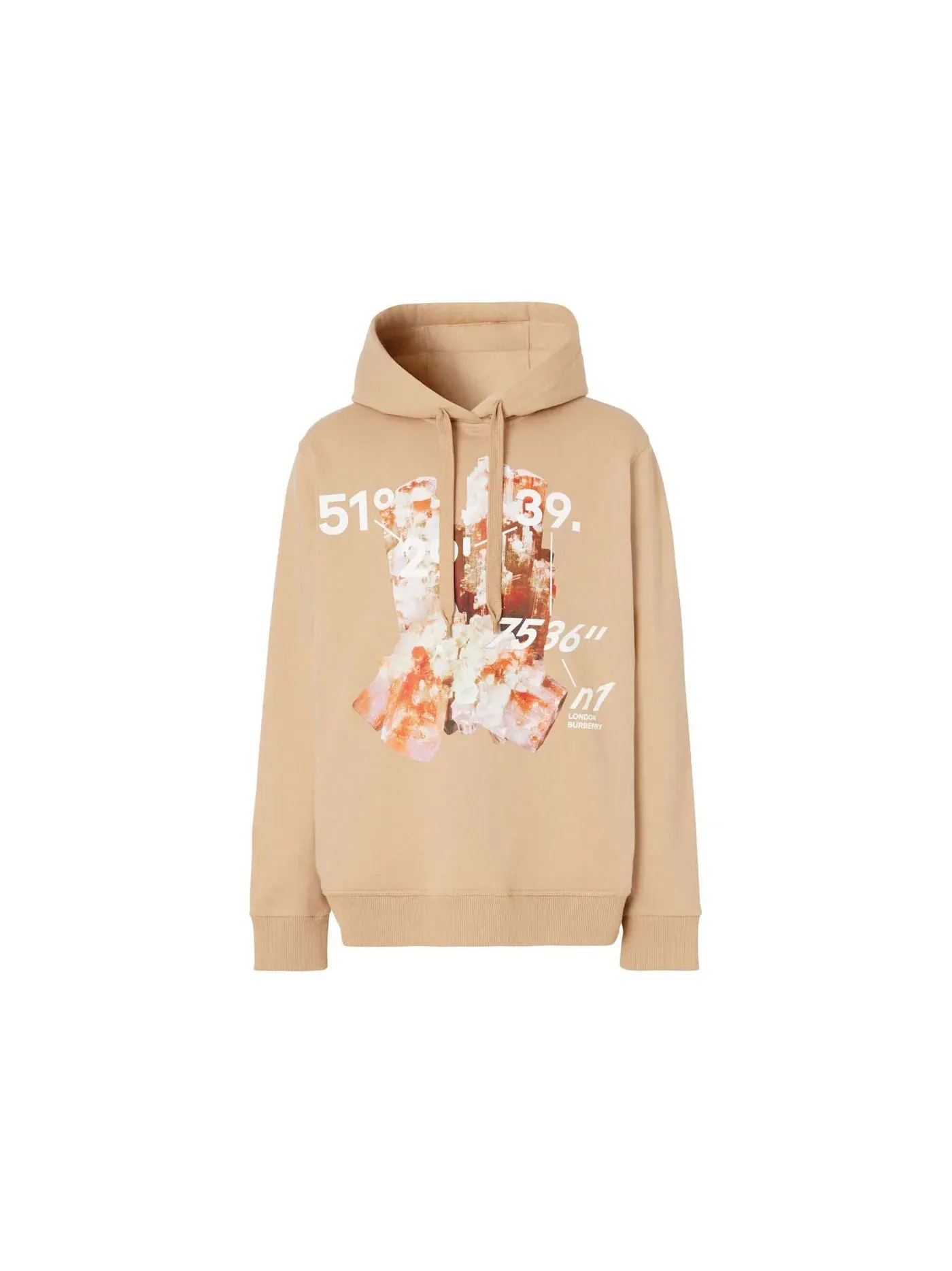 Мужской худи Burberry — изображение 1 из 1, бежевый