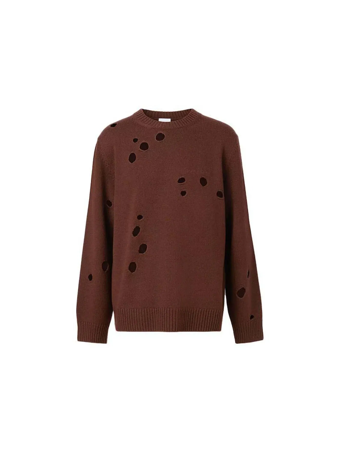 Мужской свитер с вырезами Burberry — изображение 1 из 1, темный красный
