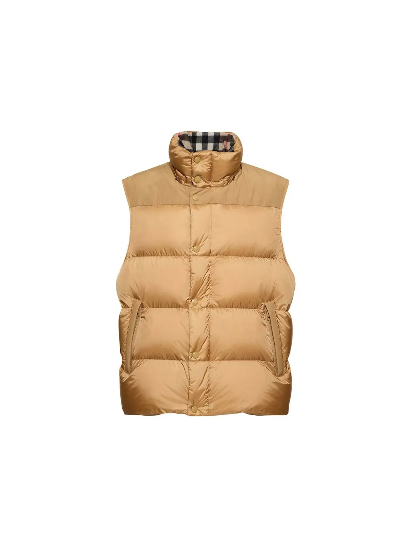 Мужская куртка-пуховик с капюшоном и отстегивающимися рукавами Burberry — изображение 2 из 2, желтый